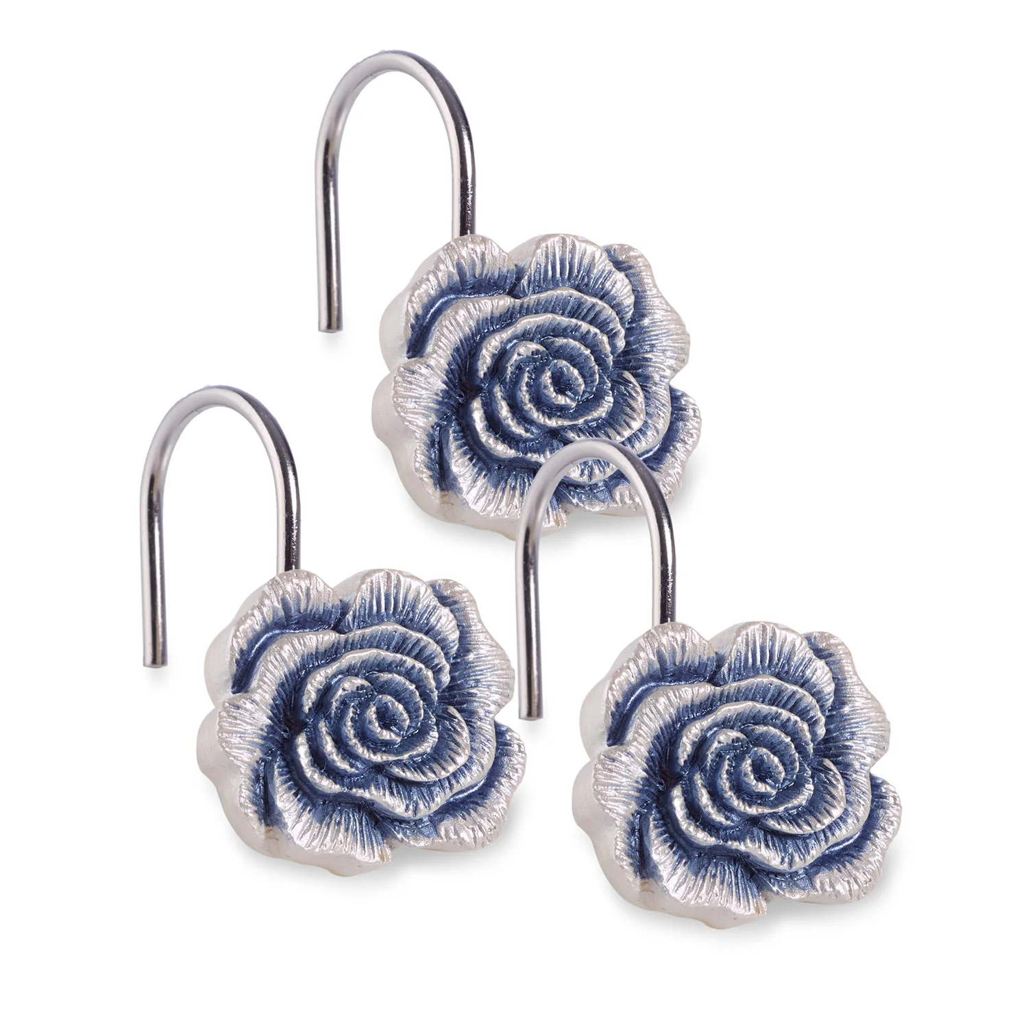 Blossom Rose Complete Bath Ensemble Decor Set, Blue, All Sold Separately - Image 8
