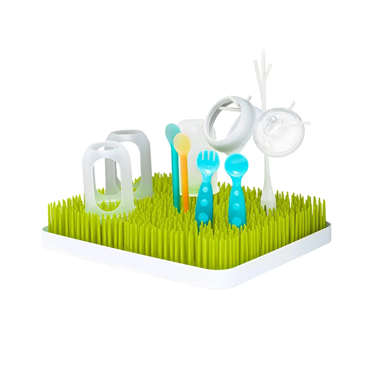 Boon Drying Rack Lawn Countertop, Green, 13.5x11x2.5 Inches