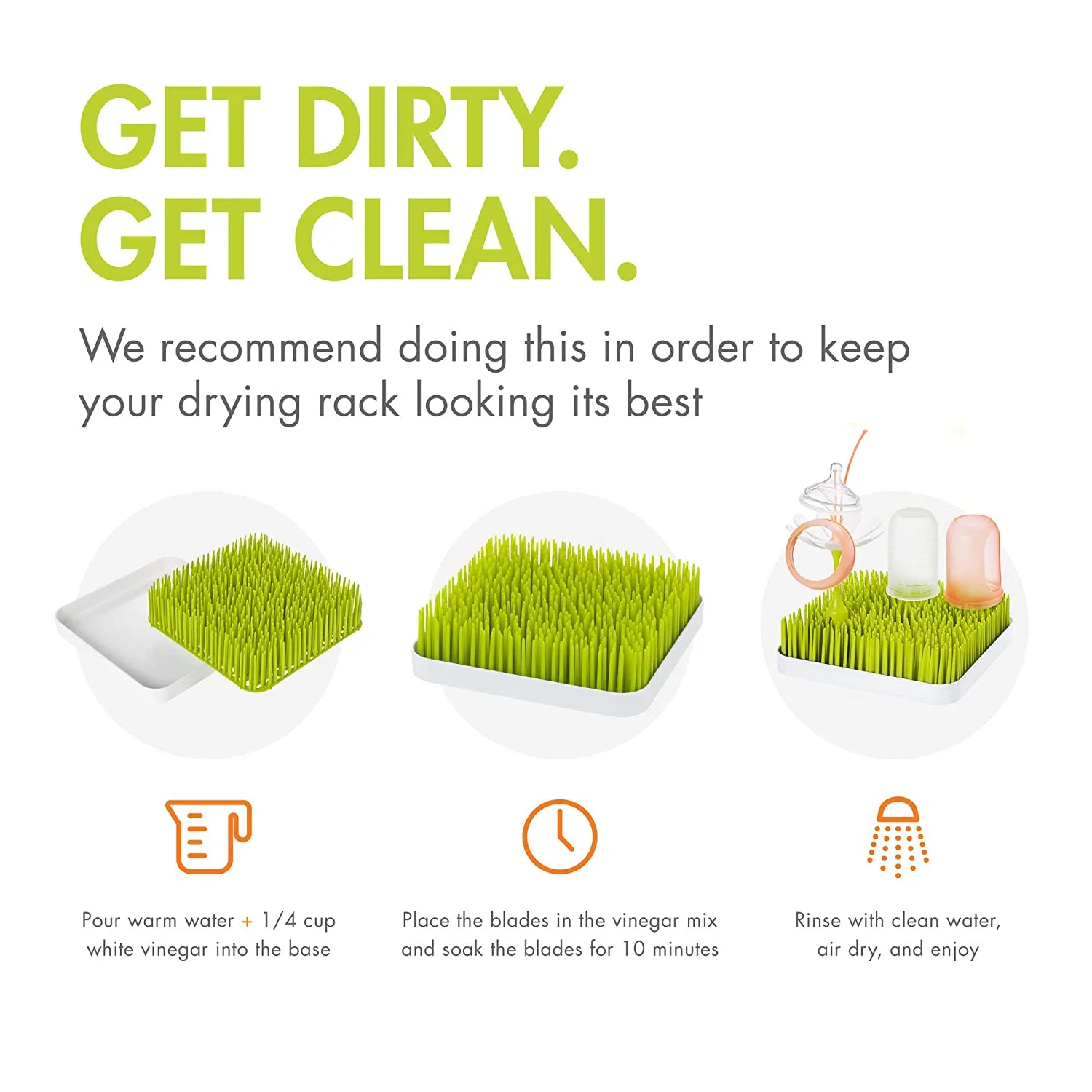 Boon Drying Rack Lawn Countertop, Green, 13.5x11x2.5 Inches - Image 5
