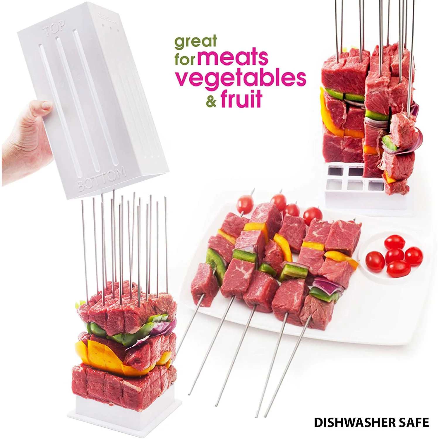 Brochette Express Kebab Maker Kitchen Tool Set With 32 Bamboo Skewers - Image 2