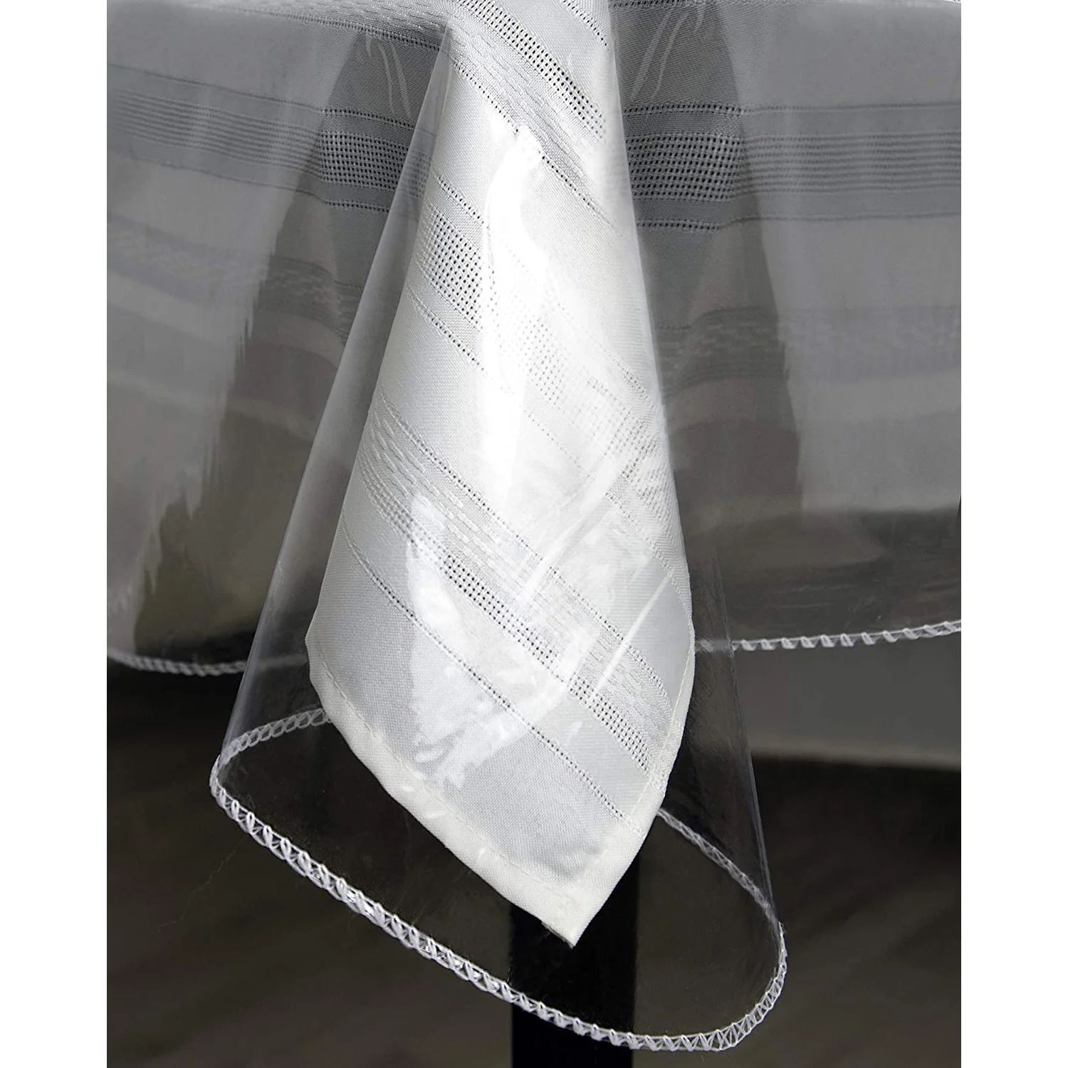 Broder Vinyl Plastic Tablecloth Protector, Crystal Clear - Image 2