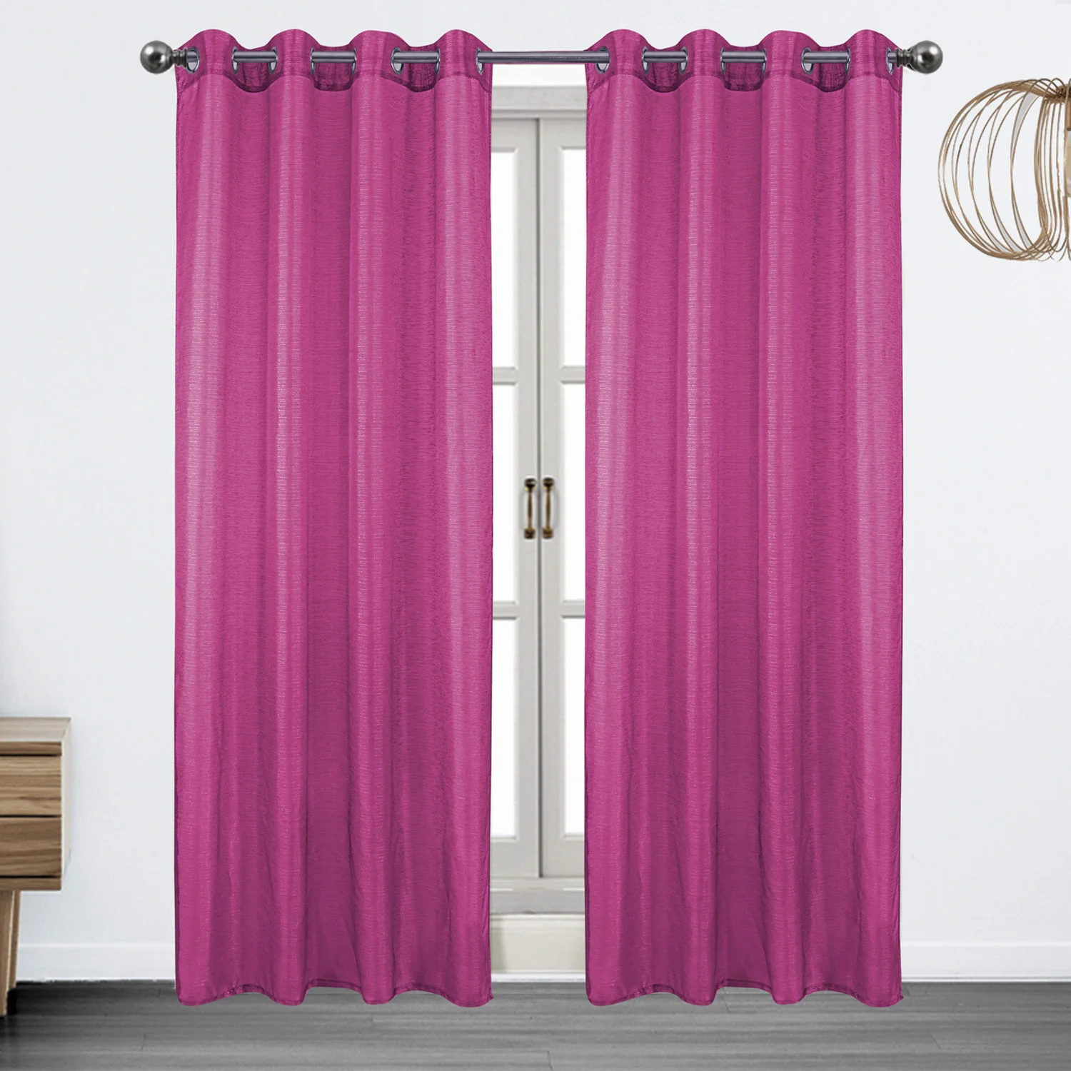 Brook Metallic Lurex Sheer Grommet Window Panel, 54x90 Inches - Image 9