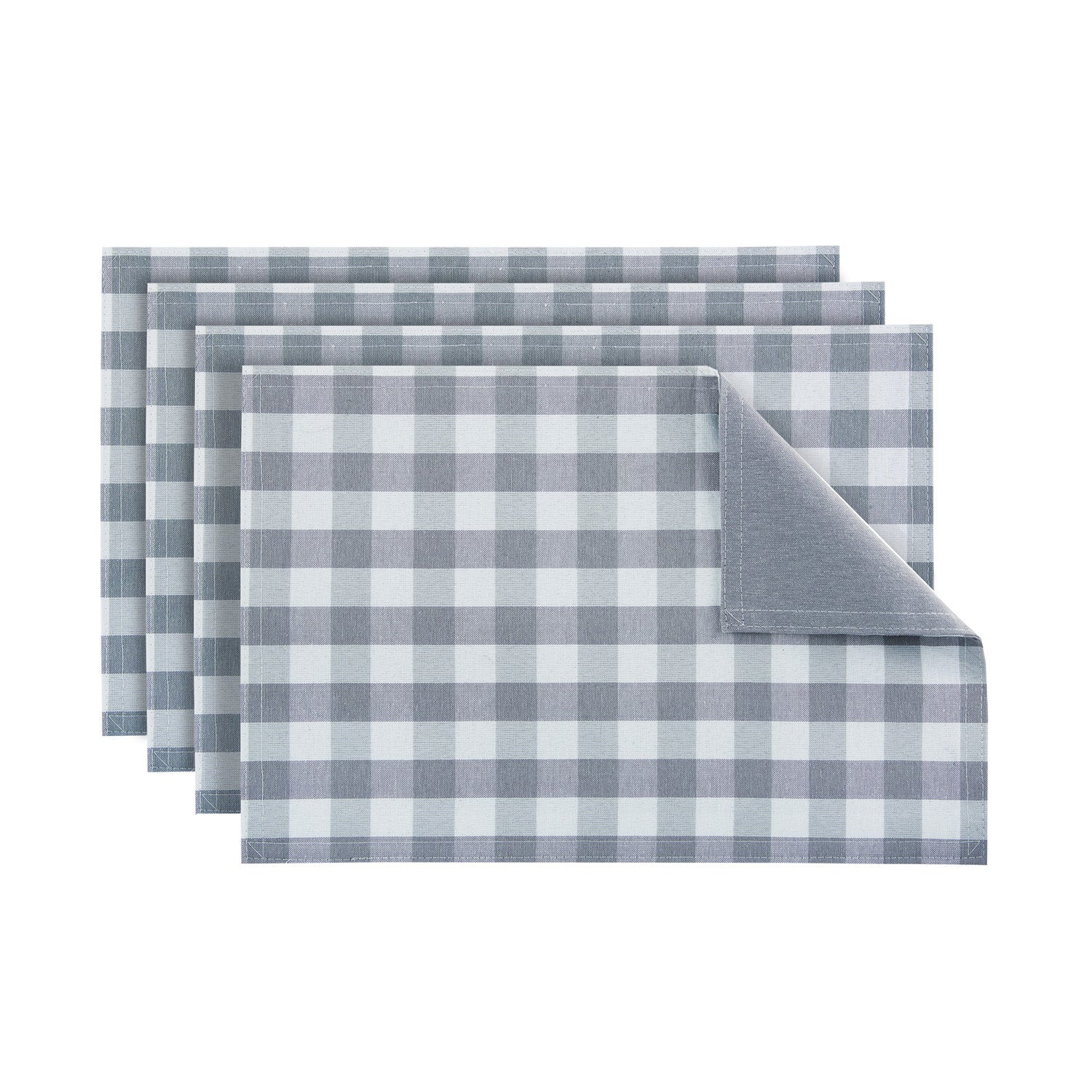 Buffalo Check Gingham 4 Pack Placemats, 12x18 Inches - Image 3