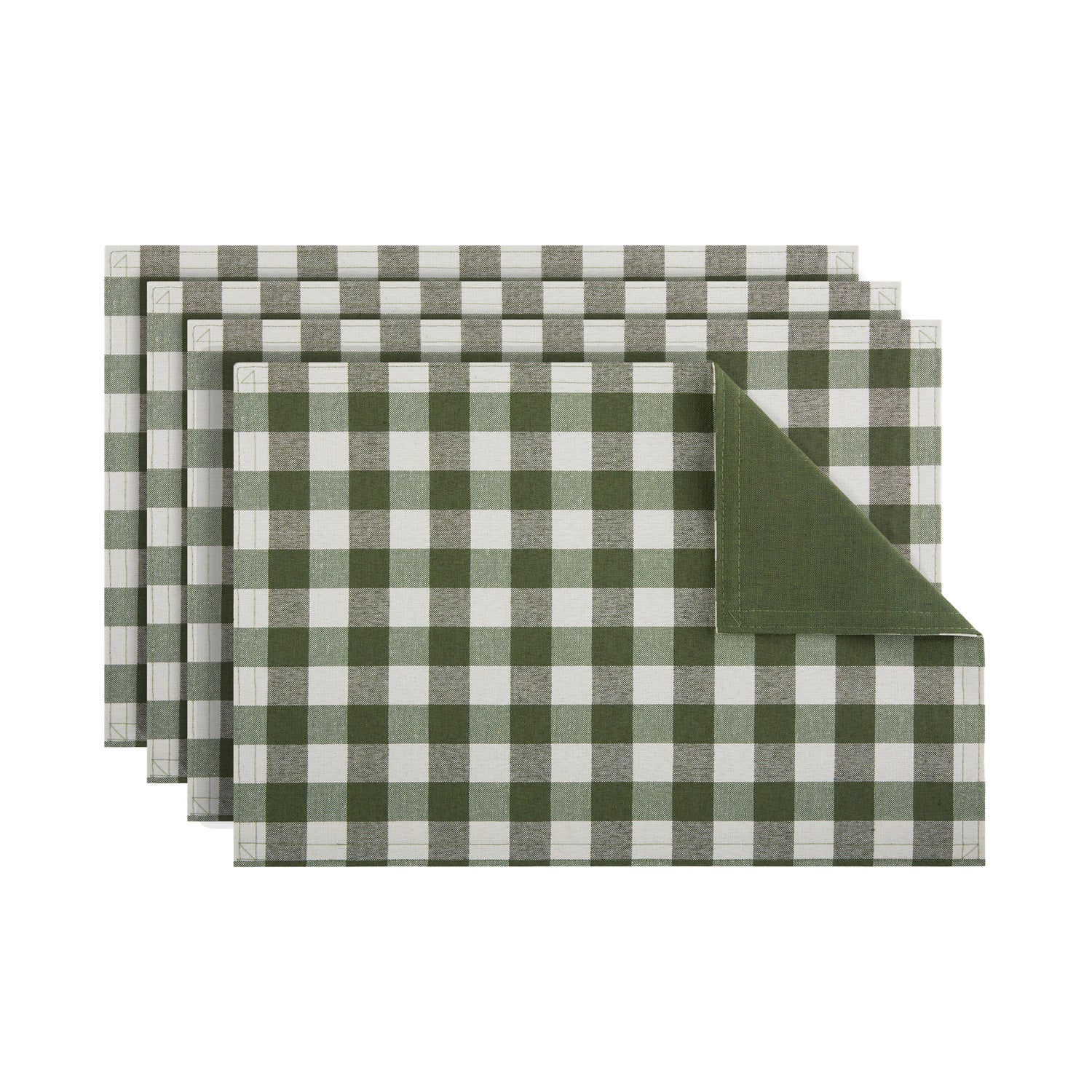 Buffalo Check Gingham 4 Pack Placemats, 12x18 Inches - Image 5