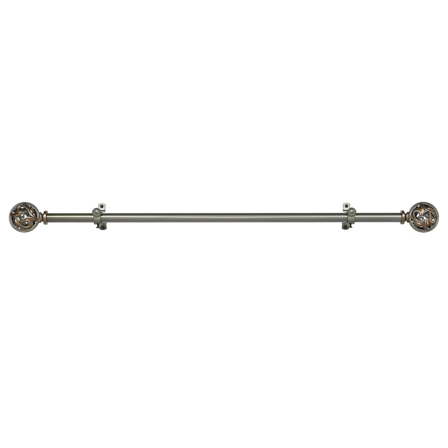 Buono II Grace Adjustable Window Curtain Rod, Nickel - Image 10