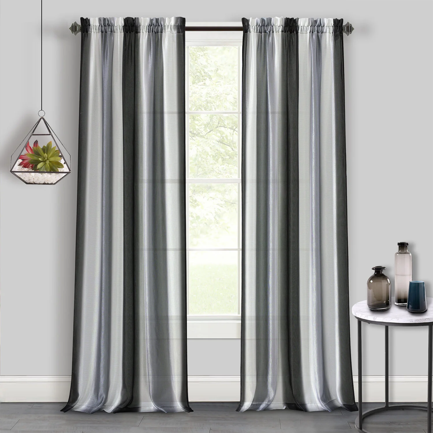 Buono II Jordan Adjustable Window Curtain Rod, Bronze - Image 3