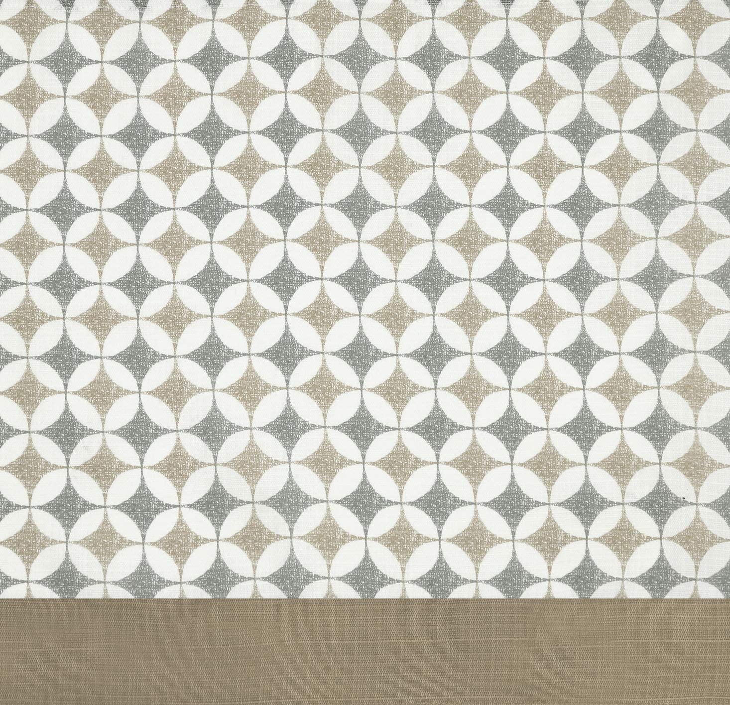 Callie Window Curtain Tier Pair and Valance Set - 58x36 - Taupe/Silver - Image 7