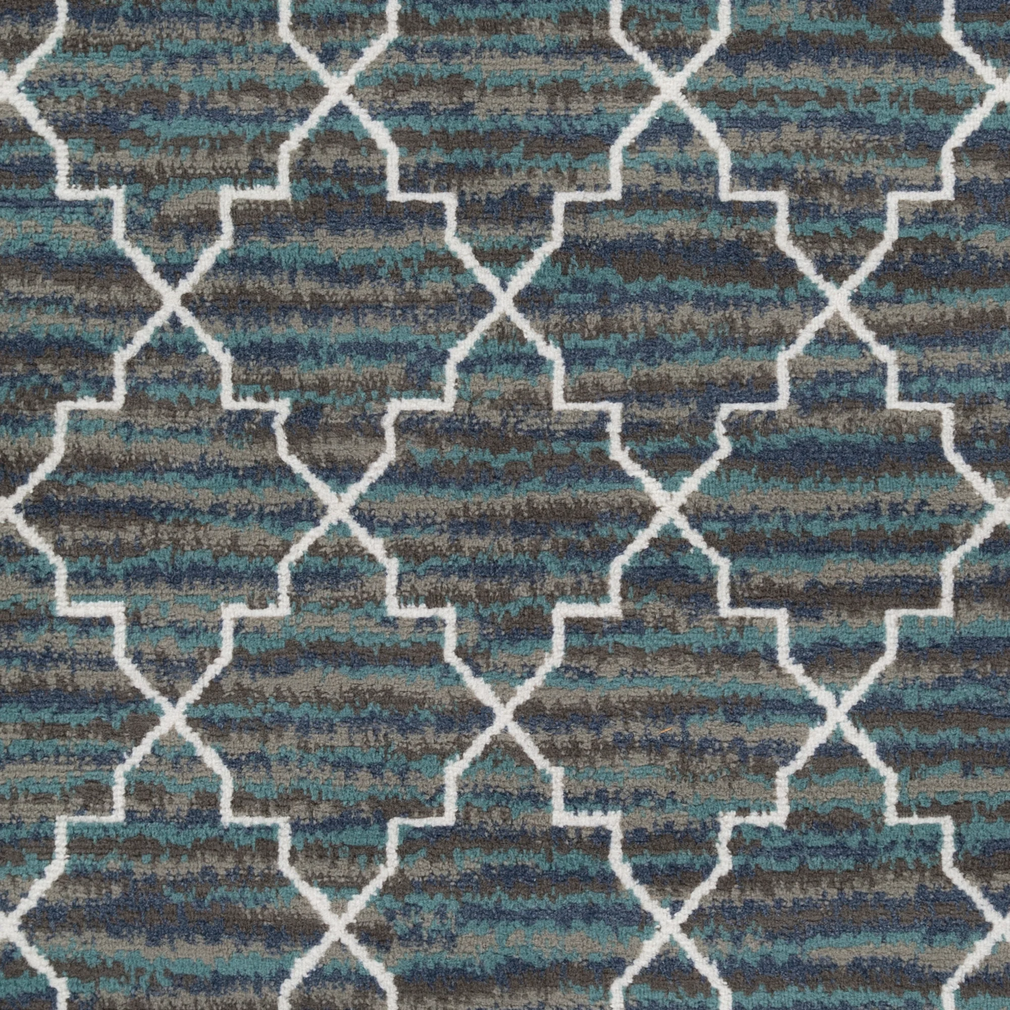 Capri 3-Piece Crosshatch Design Rug Set, Blue-Gray, 5x7 Feet - Image 4