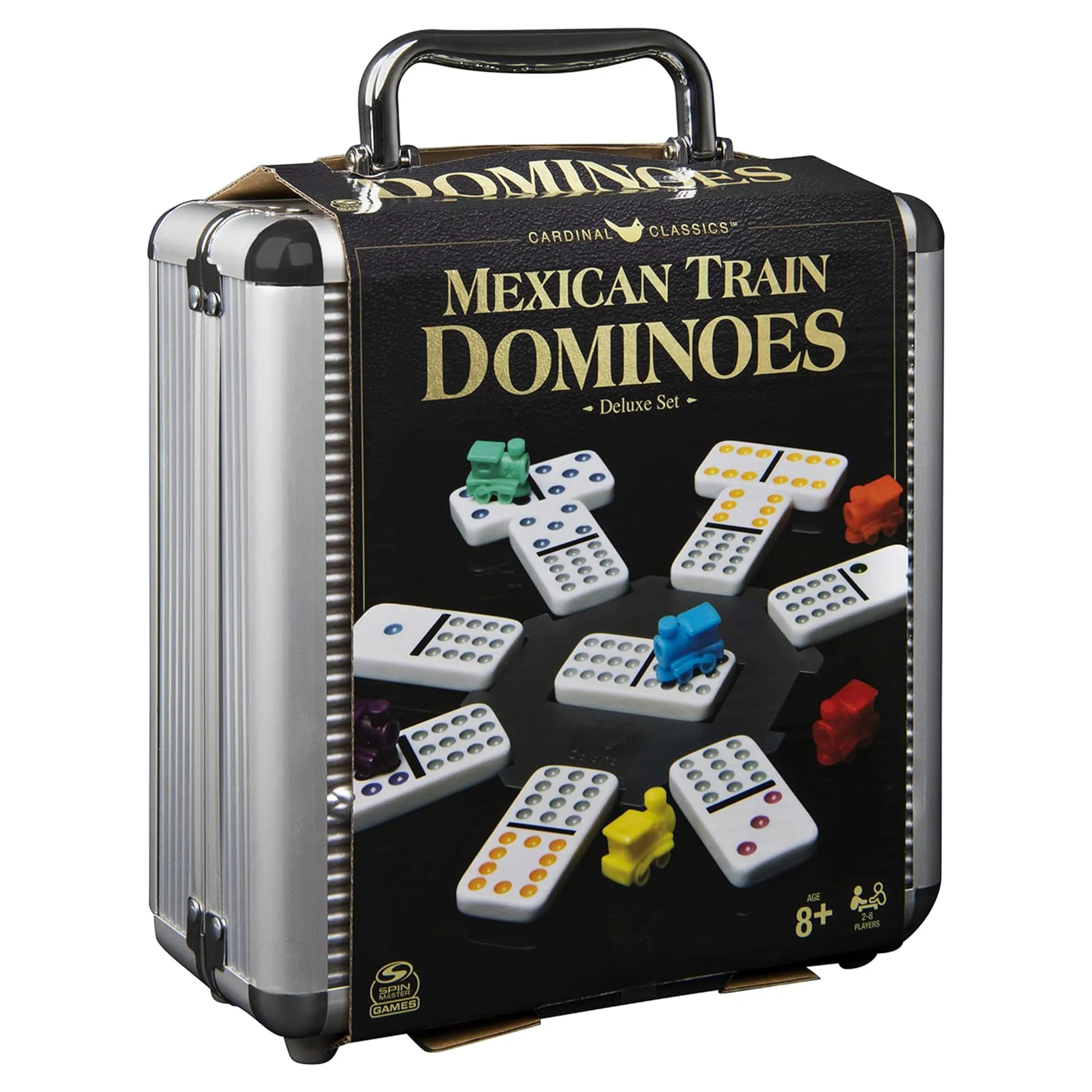 Cardinal Mexican Train Dominoes Deluxe Set With Aluminum Carry Case, Ages Children 8 + - Image 5