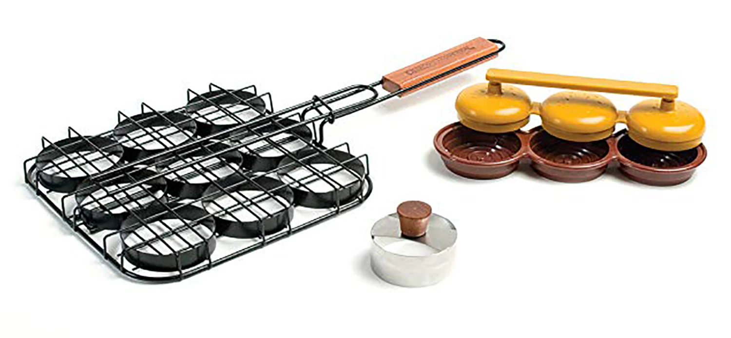 Charcoal Companion Deluxe Mini Burger "Sliders" Grilling Set