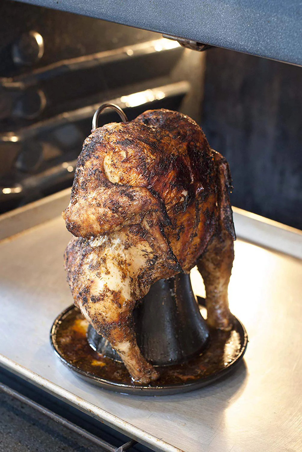 Charcoal Companion Flame-Friendly Ceramic Chicken Roaster, 7.4x9.4 Inches - Image 4