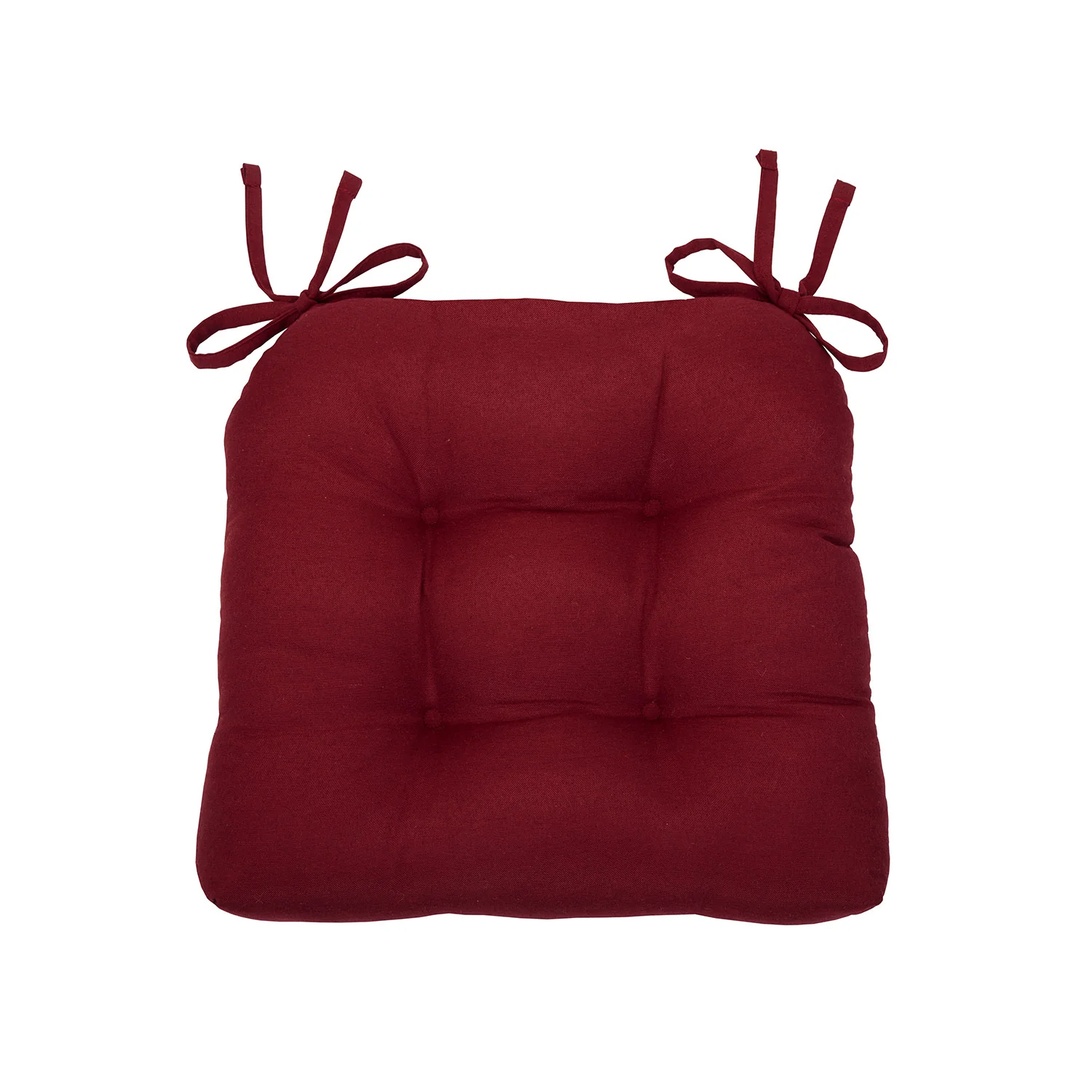 Chase 2-Pack Solid Chair Pad with Ties, 16x15x3 Inches - Image 17