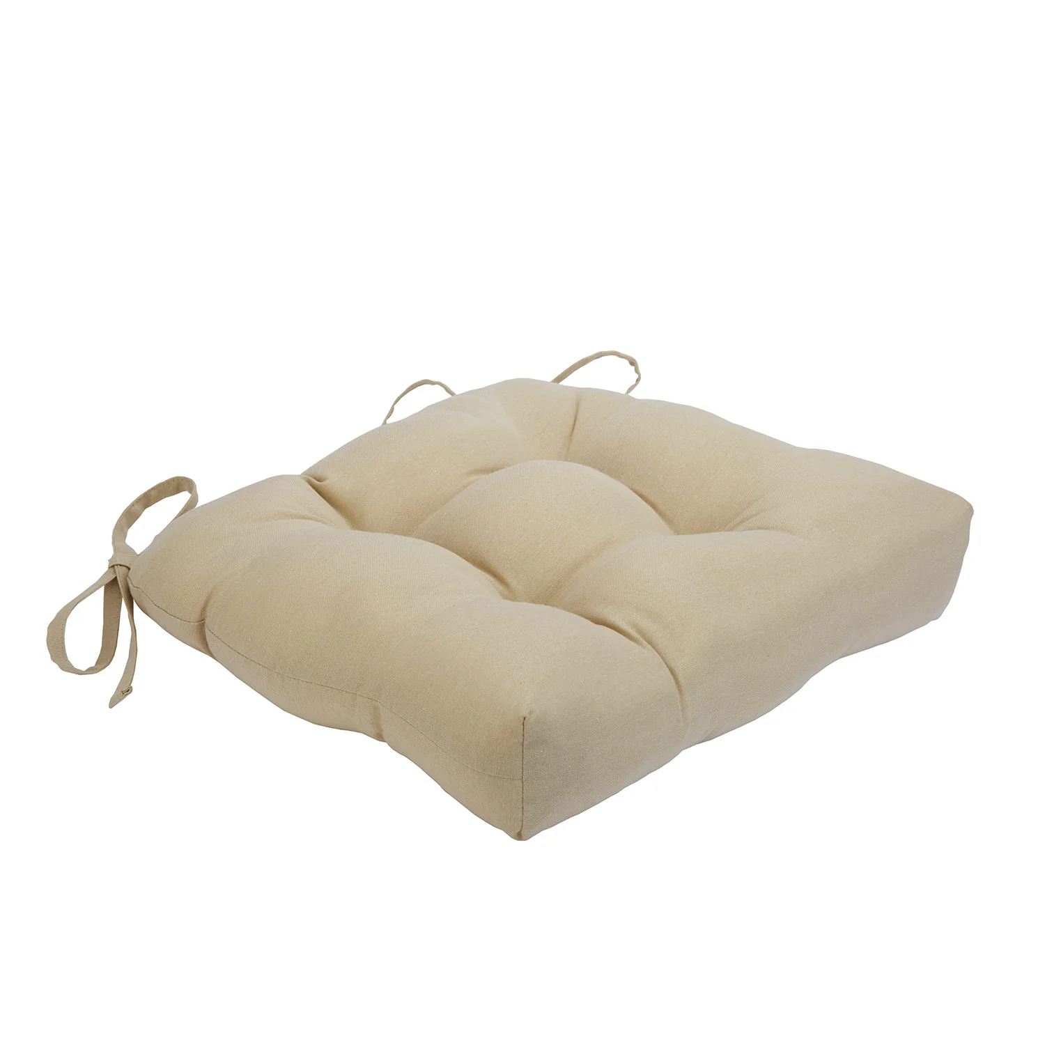 Chase 2-Pack Solid Chair Pad with Ties, 16x15x3 Inches - Image 3
