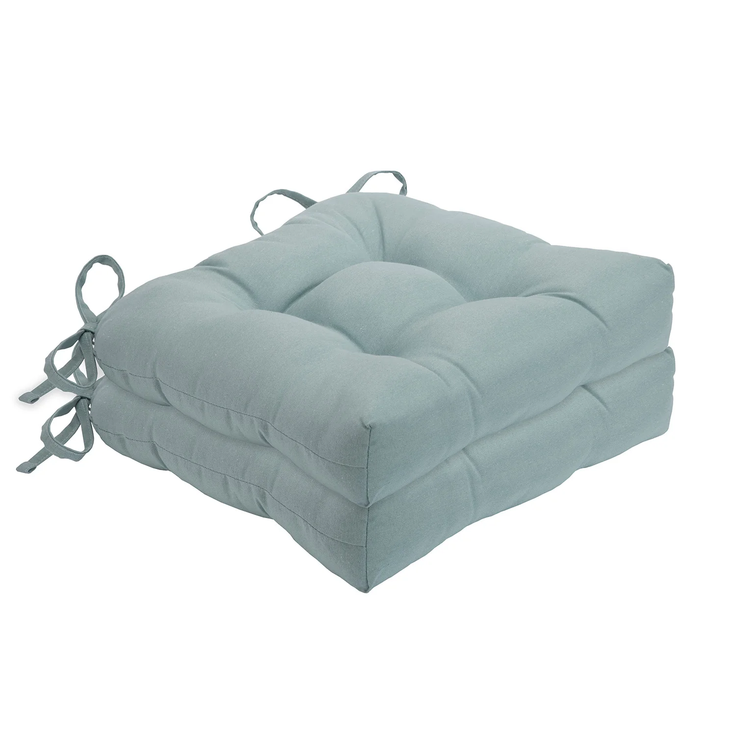 Chase 2-Pack Solid Chair Pad with Ties, 16x15x3 Inches - Image 5