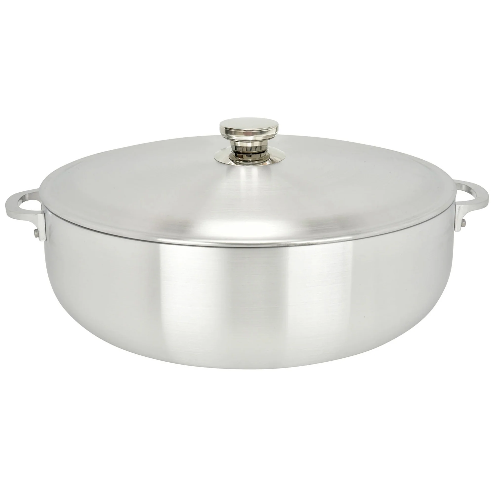 Chef Pro Commercial Grade Aluminum Caldero Stock Pot, Silver, 18.3 Quarts