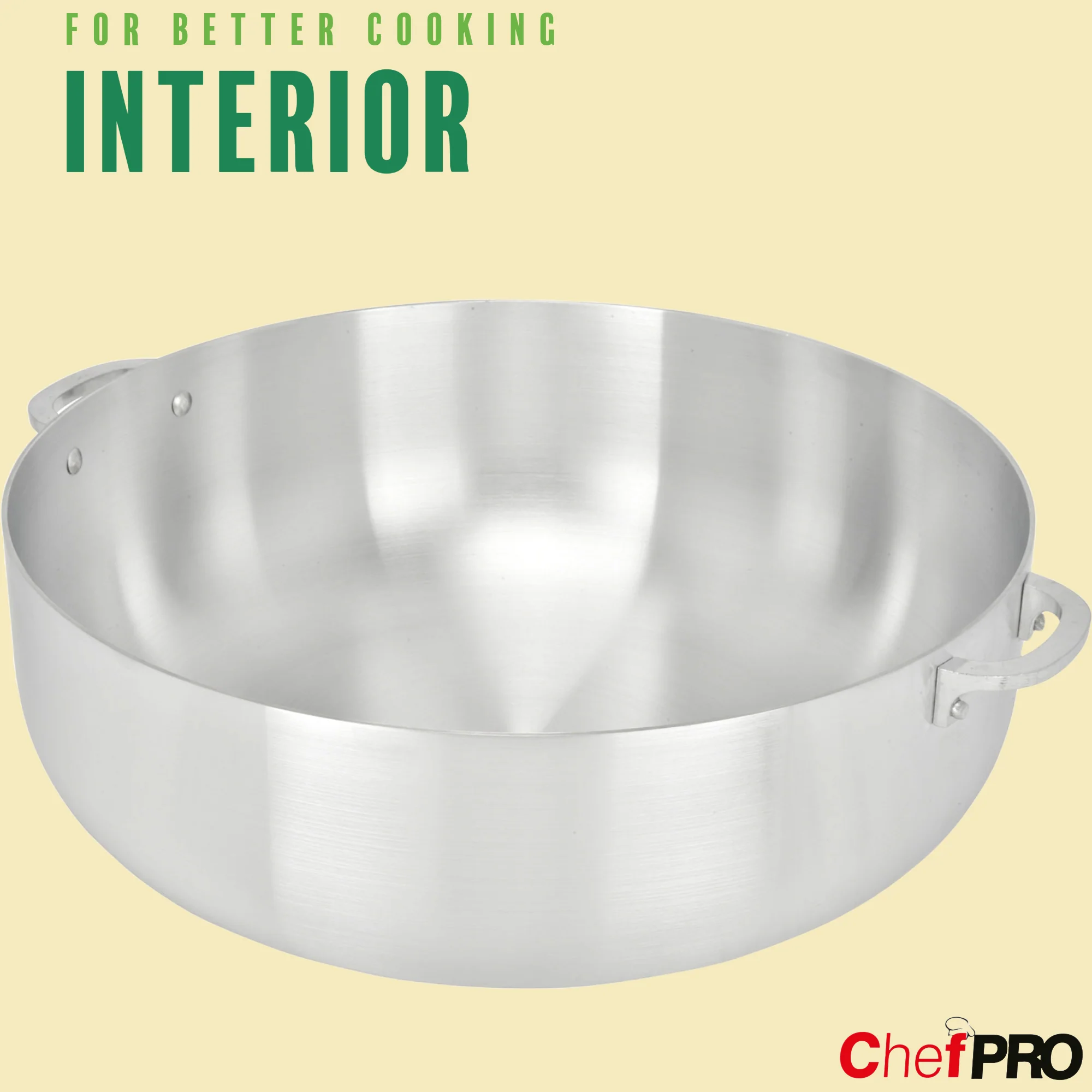 Chef Pro Commercial Grade Aluminum Caldero Stock Pot, Silver, 7.4 Quarts - Image 6