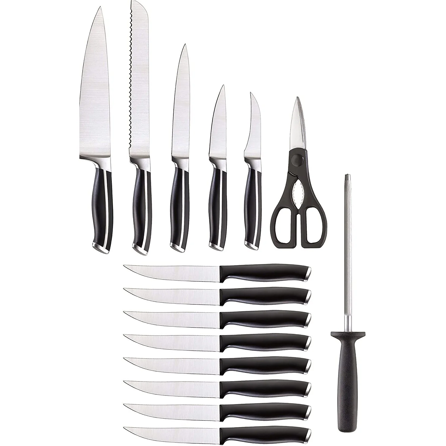 Chicago Cutlery Belmont 16-Piece Professional Cutlery Block Set, Stainless Steel - Image 2