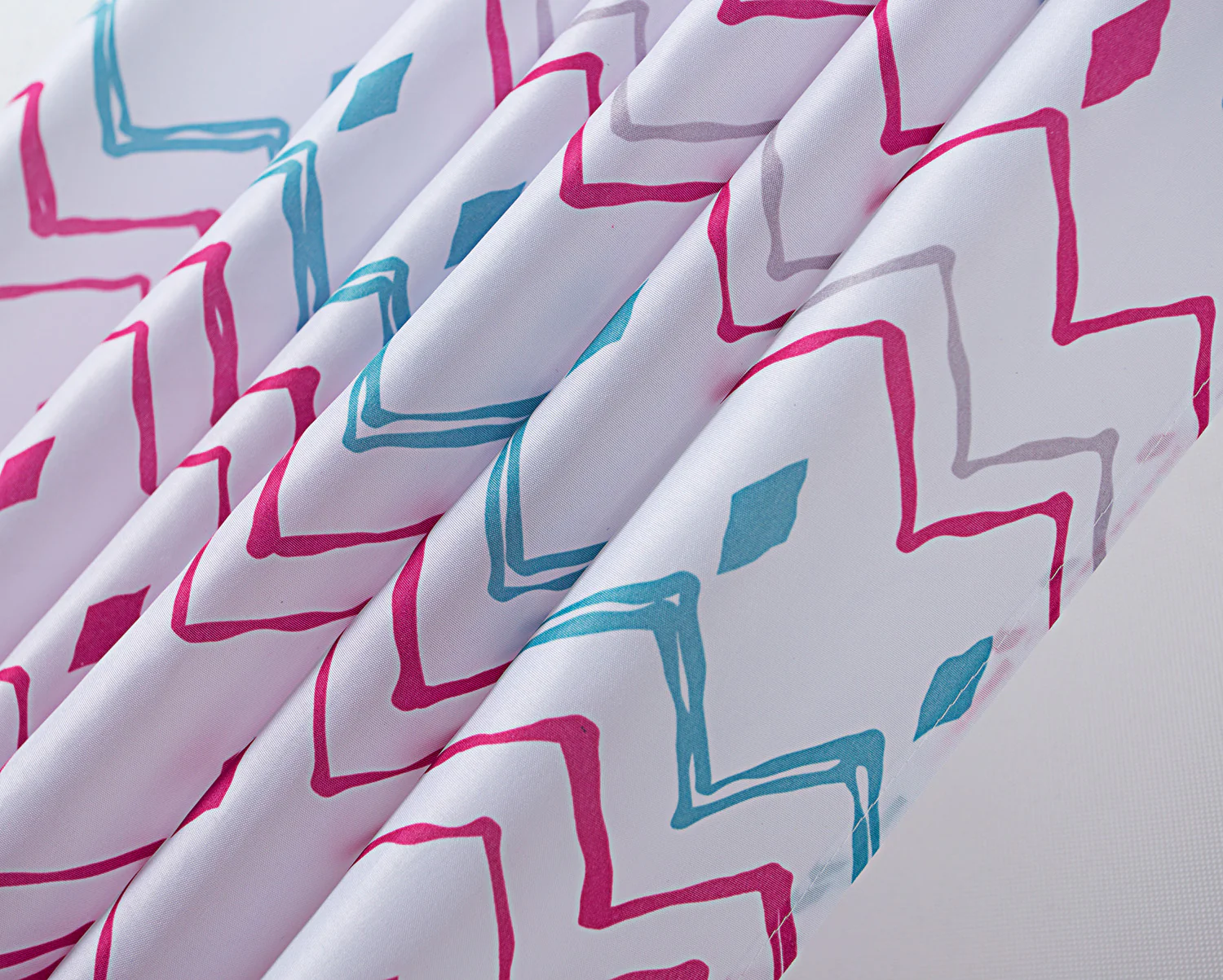 Classic Printed Chevron Shower Curtain, Multi, 70X72 Inches - Image 3
