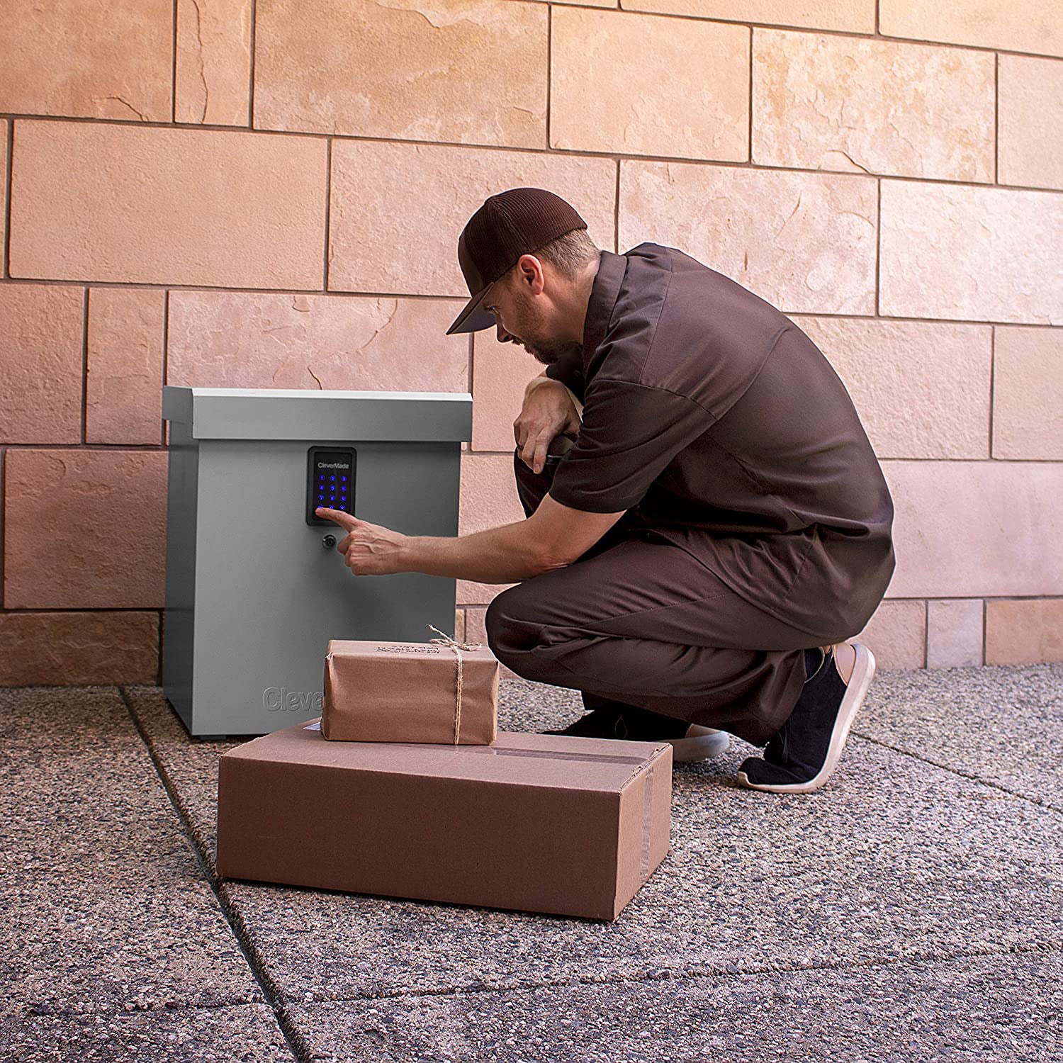 CleverMade Secure Package Delivery Lock Box, Grey, 18x18x22 Inches - Image 6