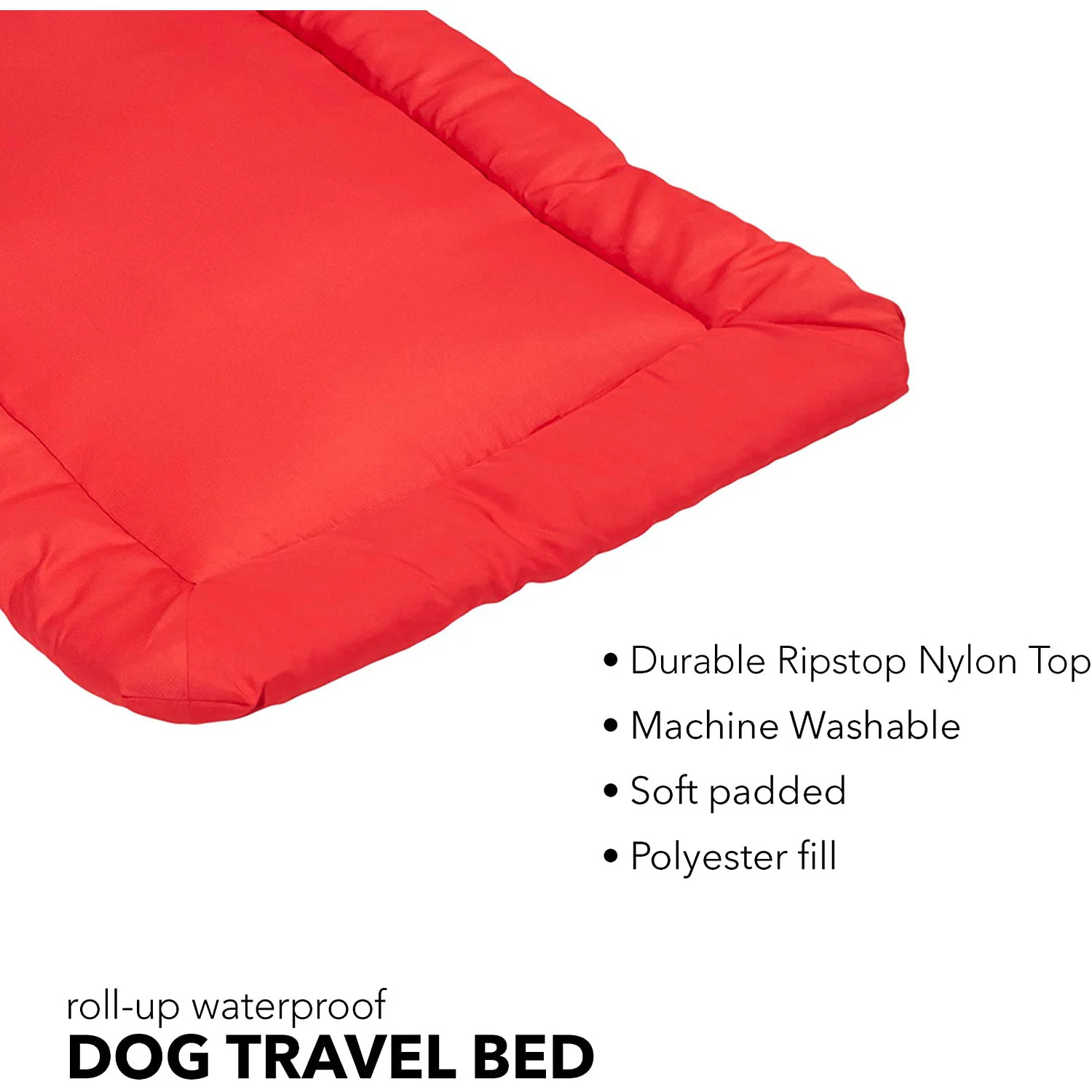 Coleman Large Dog Bed for Travel, Roll Up Foldable Packable Pet Mat Travel Beds, Red - Image 5