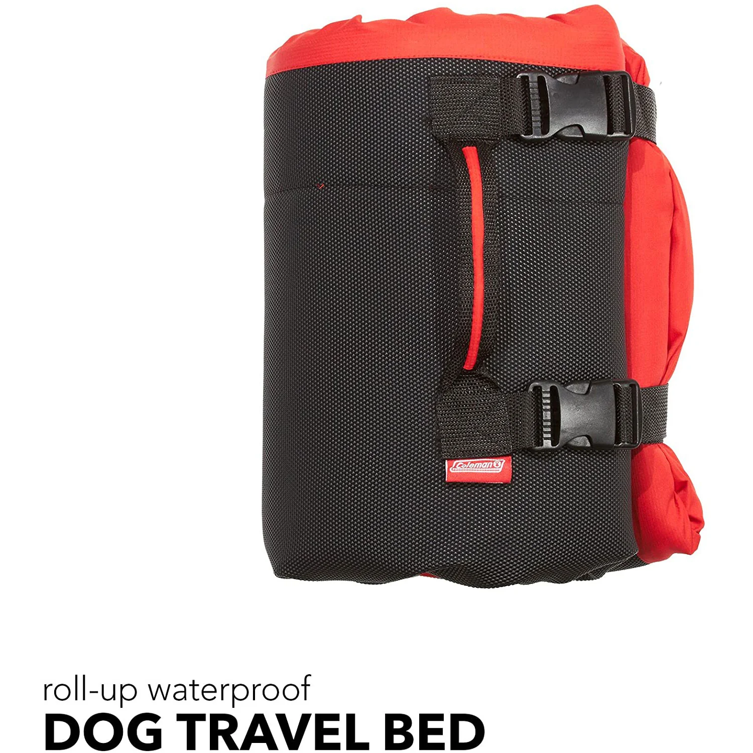 Coleman Large Dog Bed for Travel, Roll Up Foldable Packable Pet Mat Travel Beds, Red - Image 7