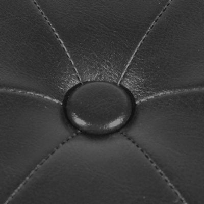 Collapsible Hexagon Storage Ottoman, Black Faux Leather, 15x15x15 Inches - Image 4