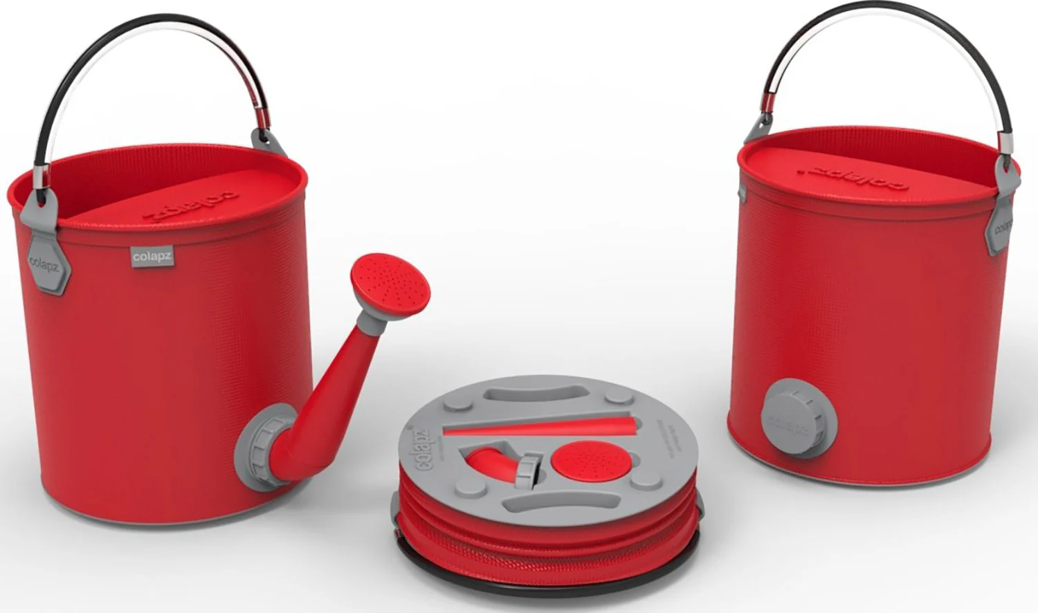ColourWave Collapsible 2-In-1 Watering Can Bucket, 7-Liter, Red Hot - Image 4