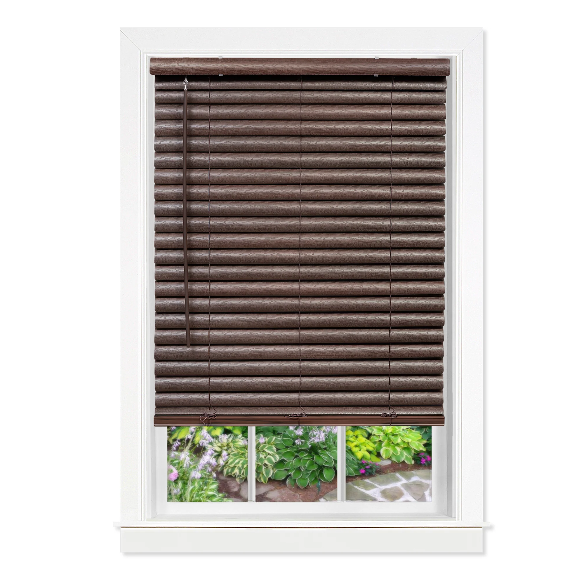 Cordless GII Luna 2 Vinyl Venetian Blind 23x64 - Mahogany - Image 2