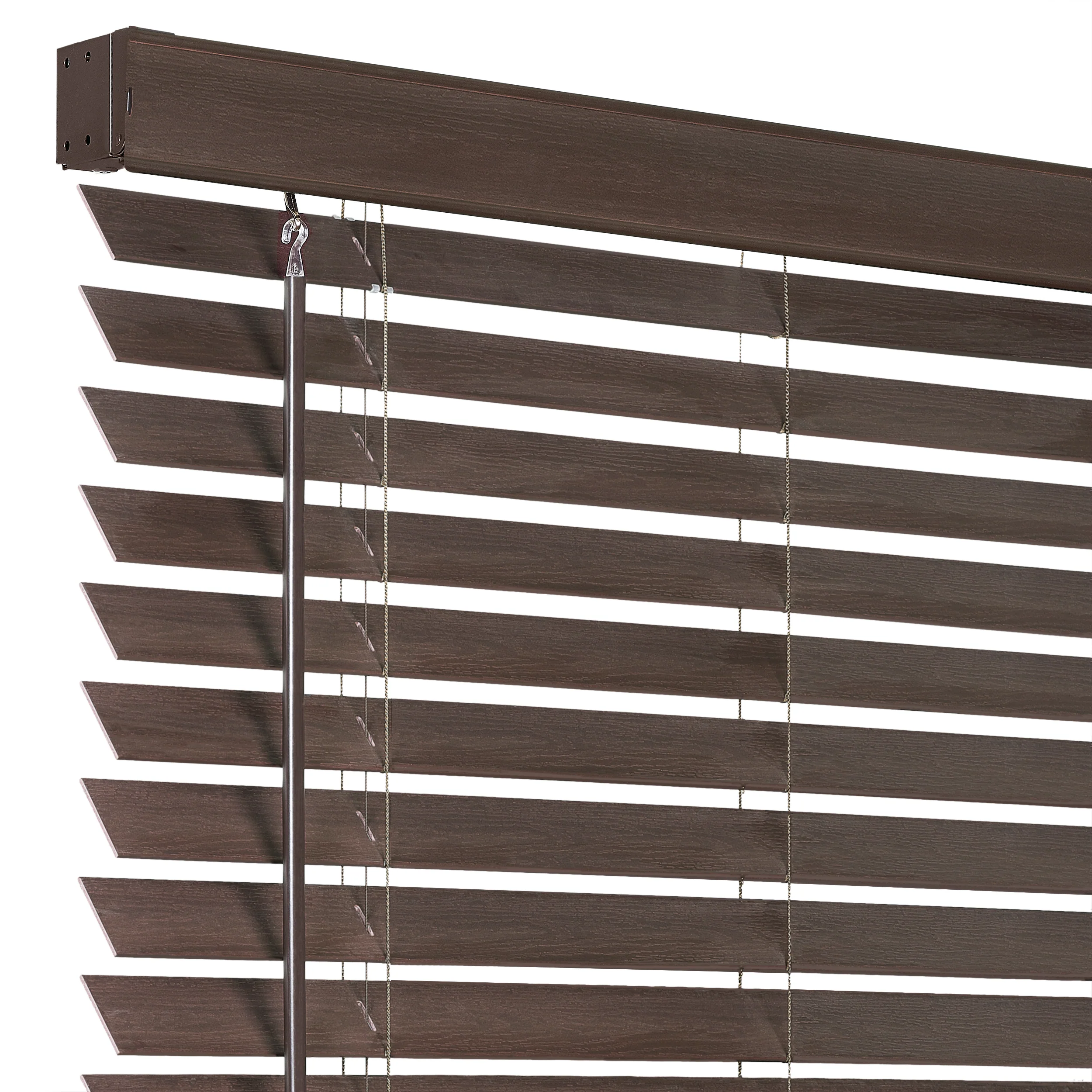 Cordless GII Madera Falsa 2 Faux Wood Plantation Blind 29x64 - Mahogany - Image 3