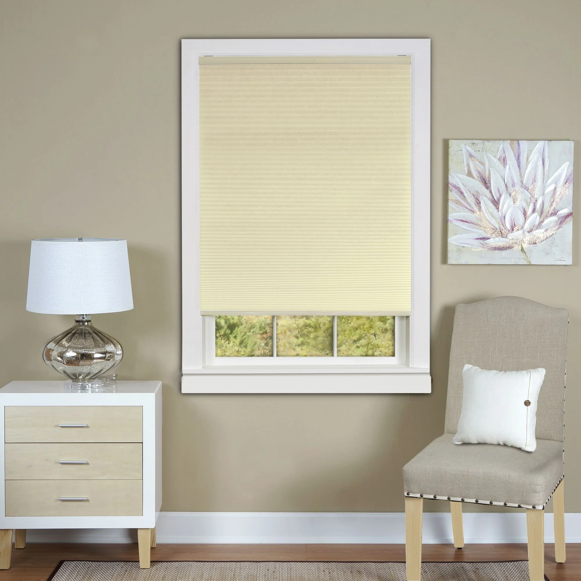 Cordless Honeycomb Cellular Pleated Shade 29x64 - Alabaster - Image 2