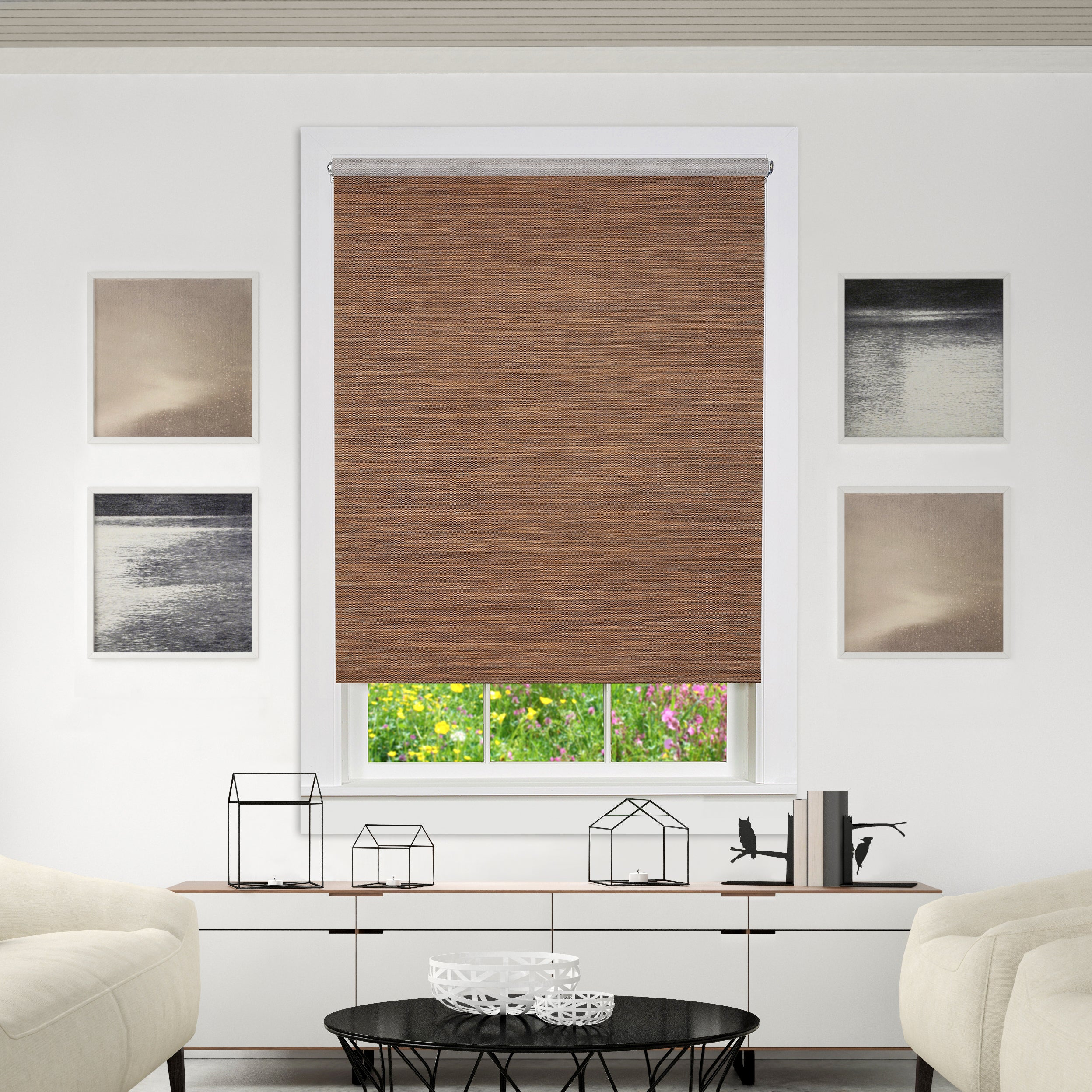 Cords Free Privacy Jute Shade 68x72 Cocoa - Image 2