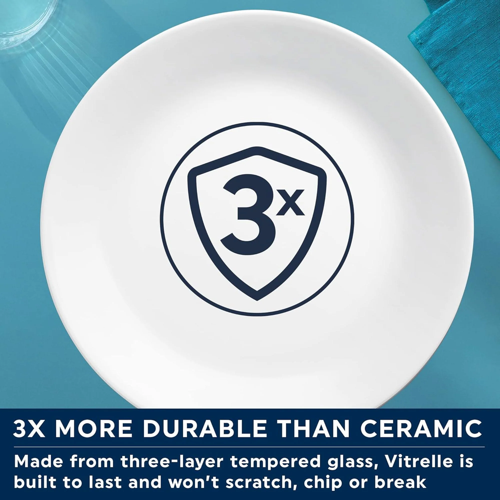 Corelle Vitrelle 12 Piece Round Dinnerware Set, Crimson Trellis, Service for 4 - Image 4