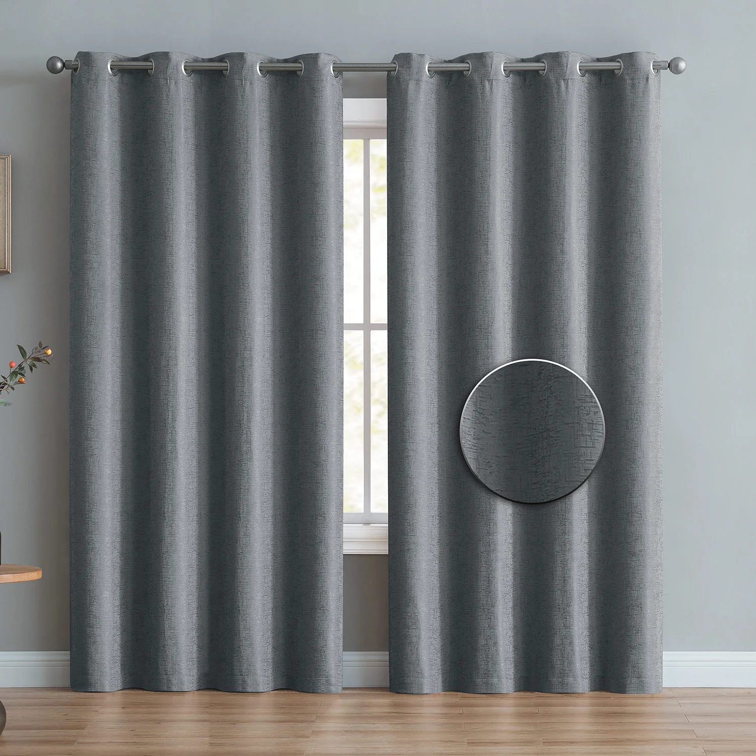 Courtney Textured Room Darkening Grommet Window Panel, 52x84 Inches - Image 4