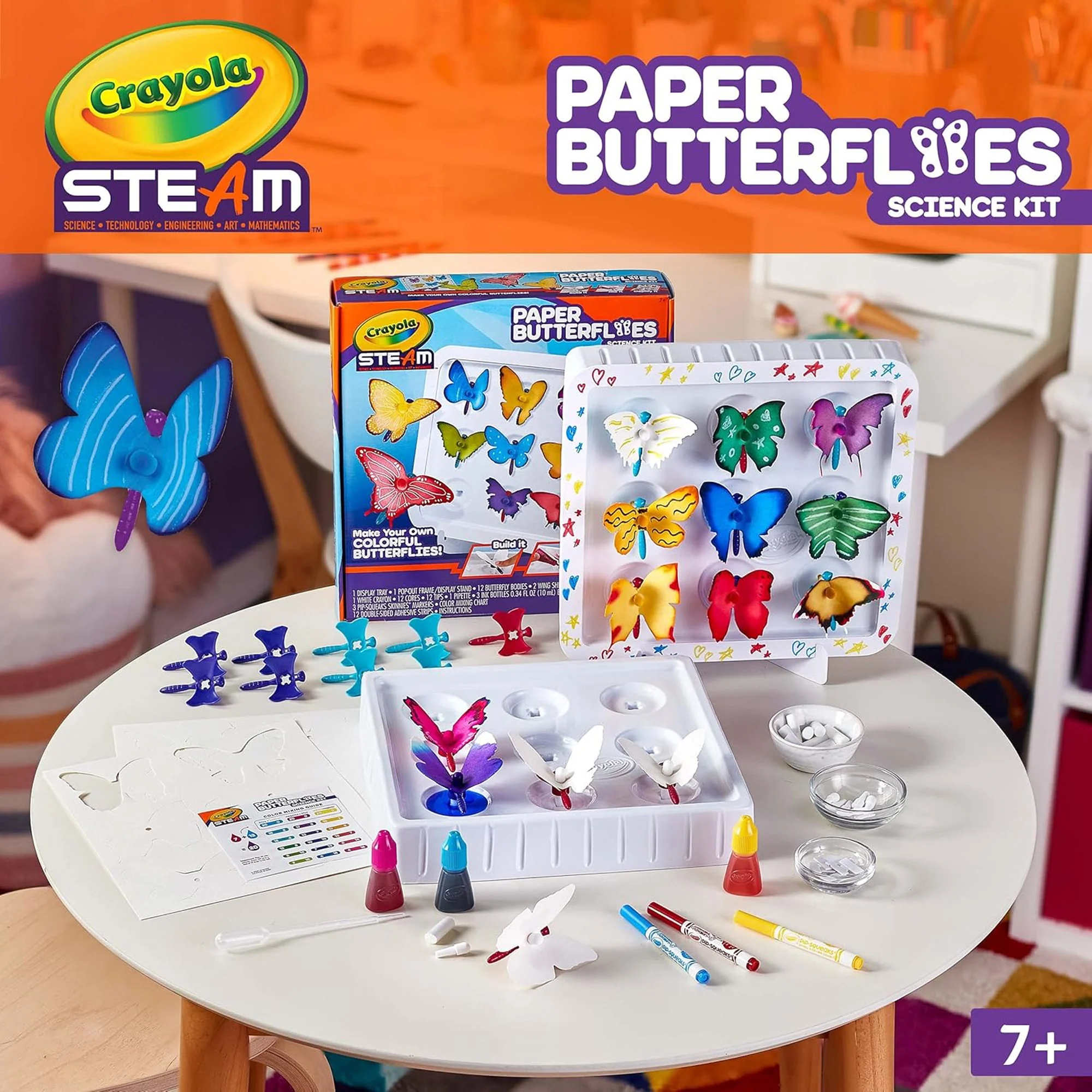 Crayola 60 Piece Paper Butterfly Science Kit, STEAM Toy, Ages 7+ - Image 4