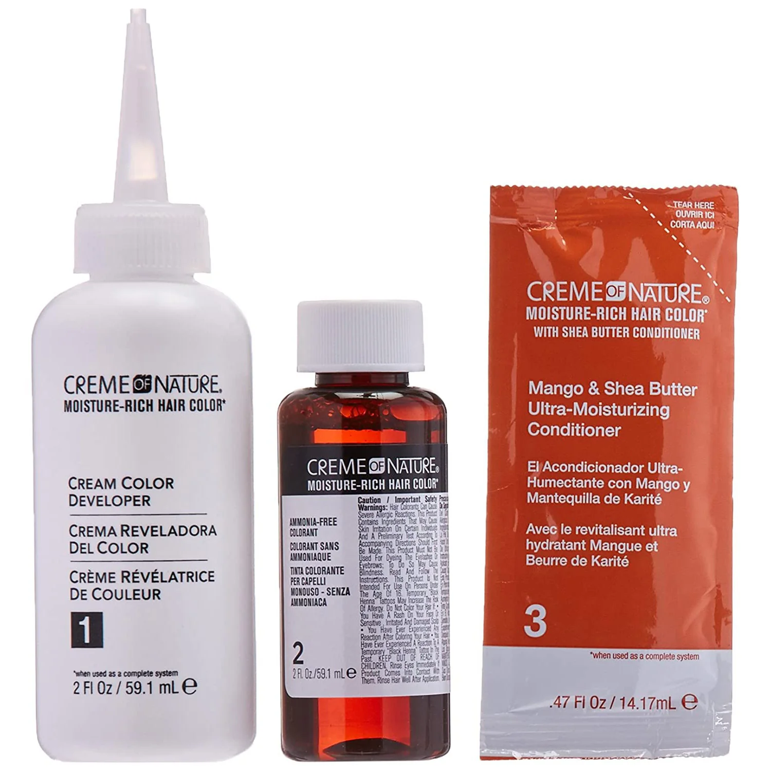 Creme of Nature Liquid Hair Color with Shea Butter, Jet Black, C10 - Image 3