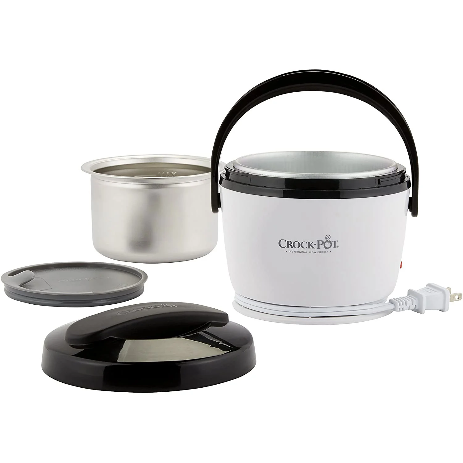 Crock-Pot Stainless Steel Lunch Crock Food Warmer, Black-White, 20 Ounces - Image 3