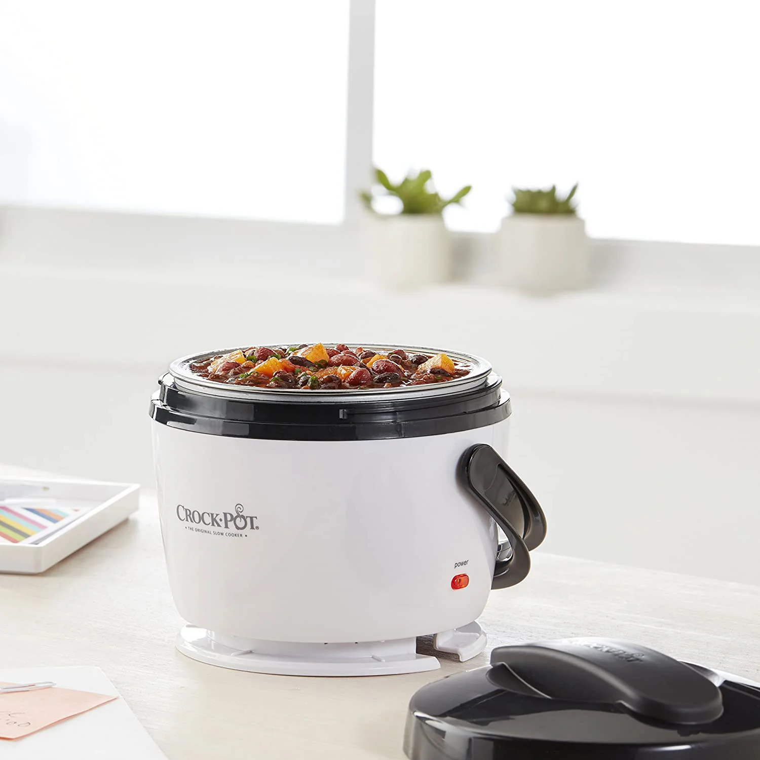 Crock-Pot Stainless Steel Lunch Crock Food Warmer, Black-White, 20 Ounces - Image 6