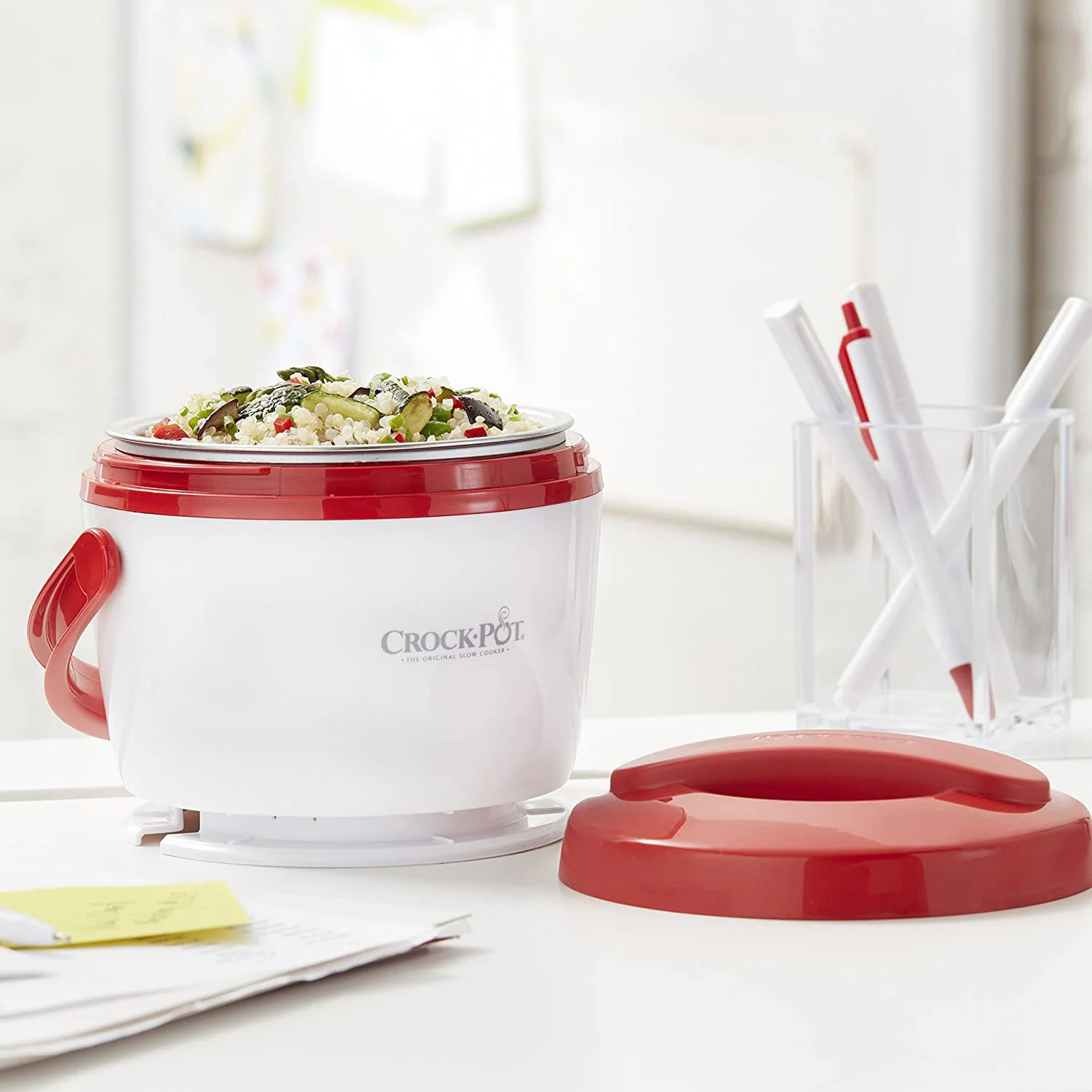 Crock-Pot Stainless Steel Lunch Crock Food Warmer, Red-White, 20 Ounces - Image 6