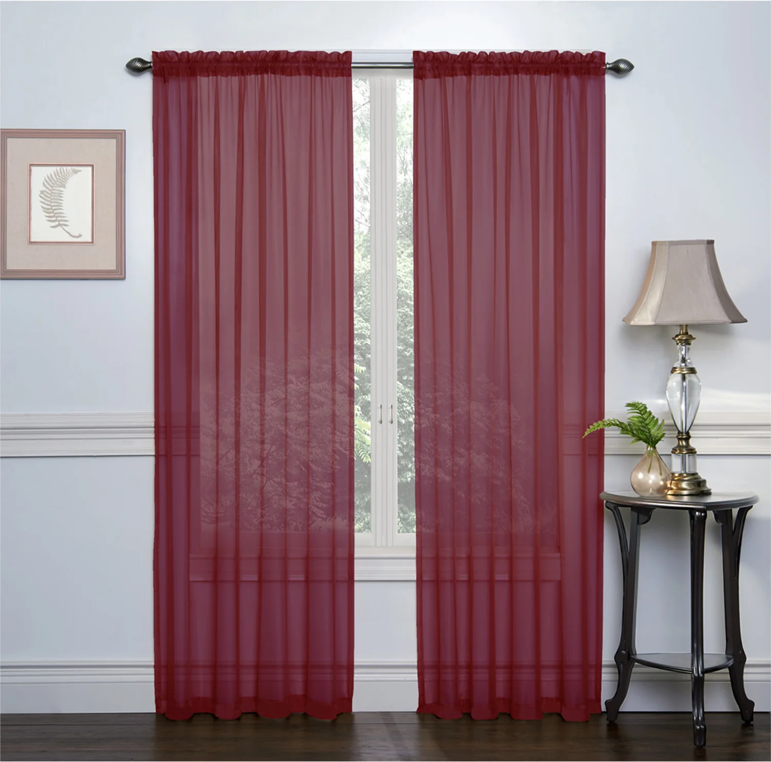Crystal 2-Pack Sheer Rod Pocket Window Panel, 52x84 Inches Each - Image 15