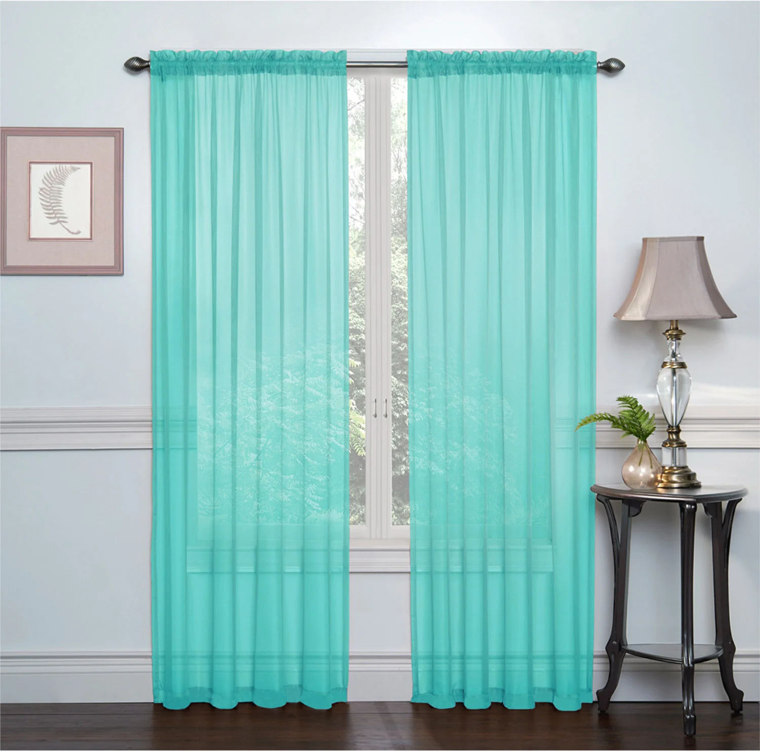 Crystal 2-Pack Sheer Rod Pocket Window Panel, 52x84 Inches Each - Image 5