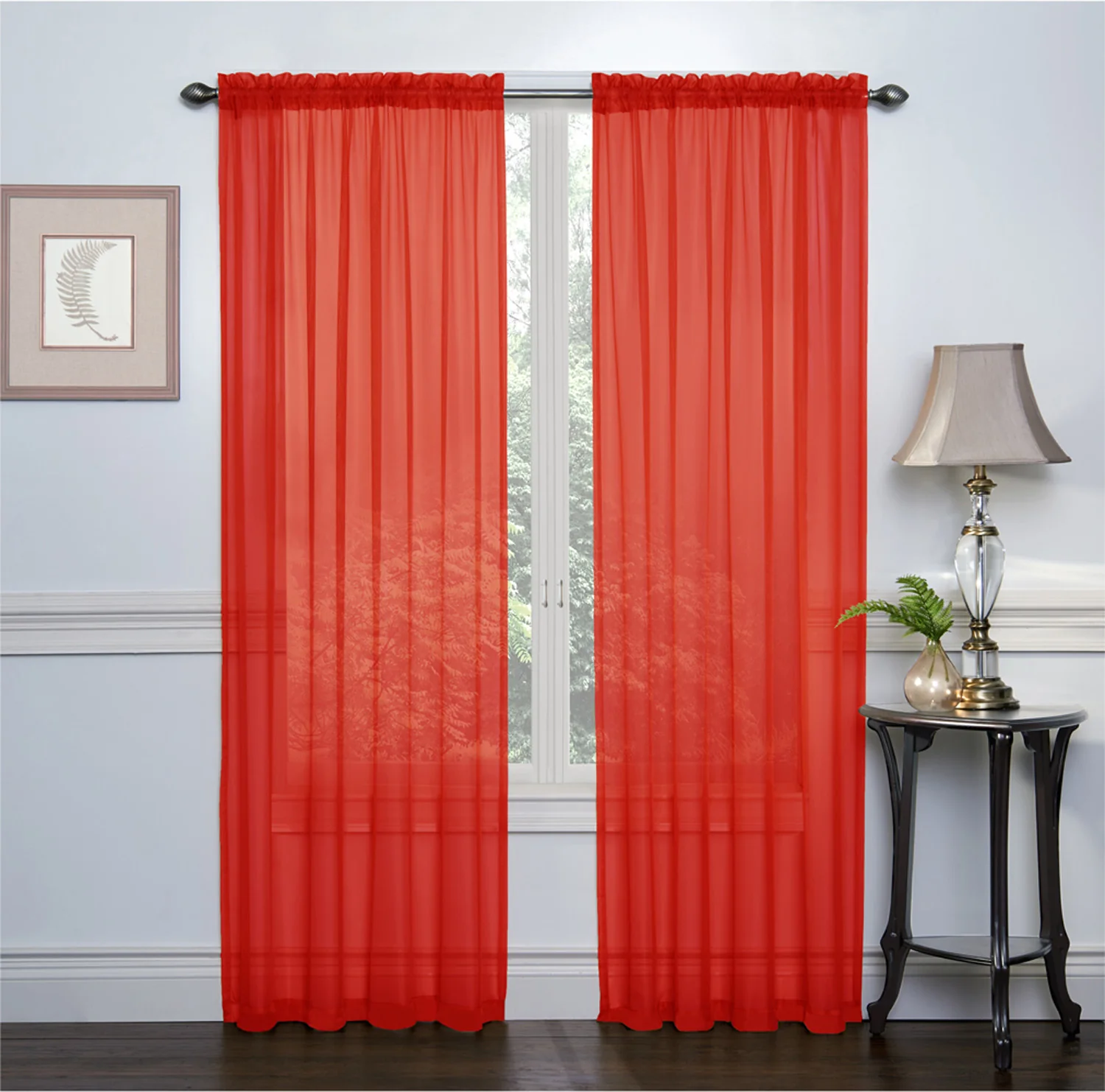 Crystal 2-Pack Sheer Rod Pocket Window Panel, 52x84 Inches Each - Image 8