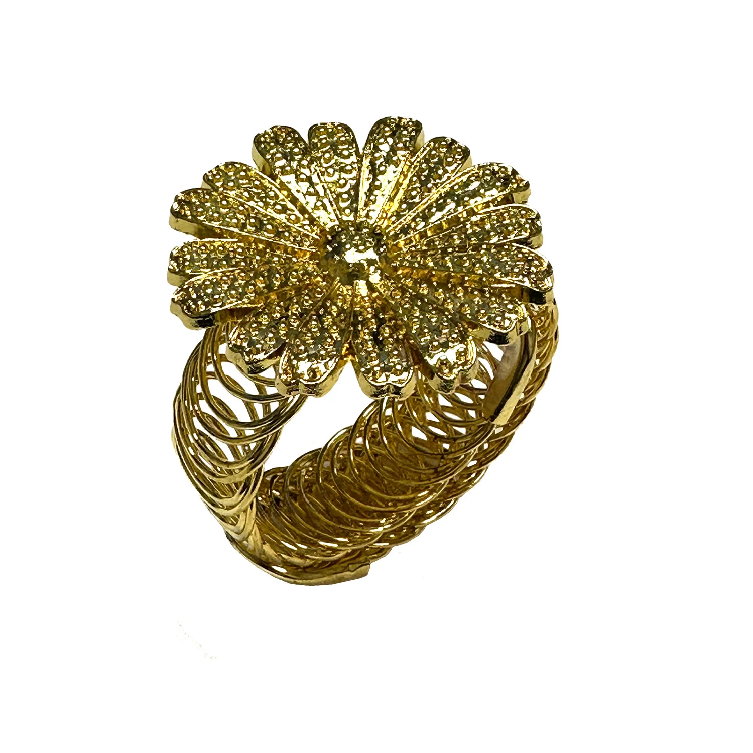 Daisy Decorative One Piece Window Curtain Tieback, Gold - Image 2