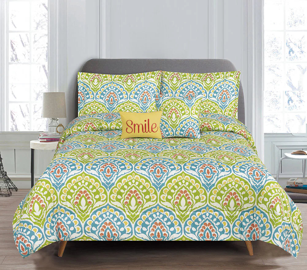 Dakota “smile” 5-piece Reversible Comforter Set, Multi - Image 2