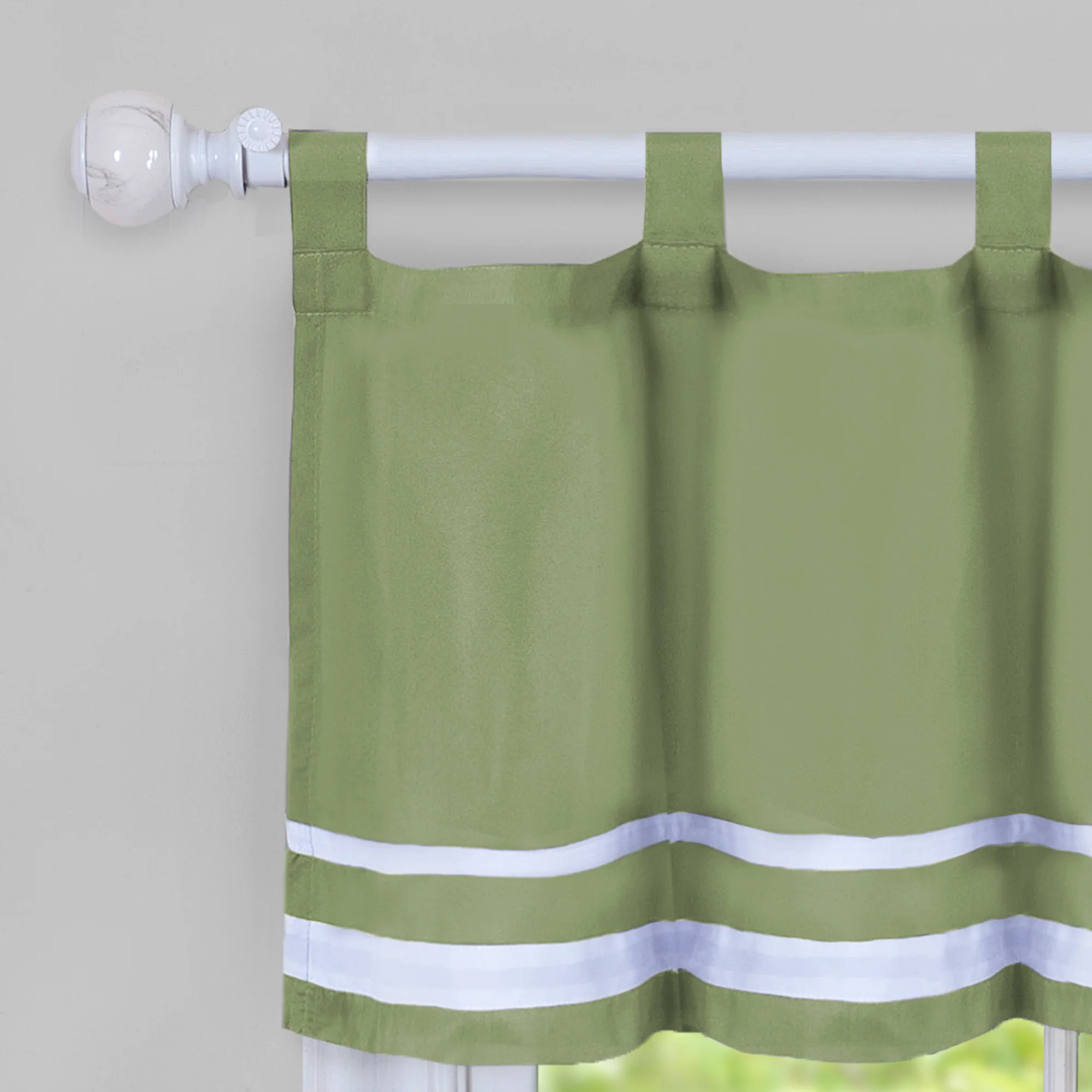 Dakota Window Curtain Valance - 58x14 - Green - Image 2