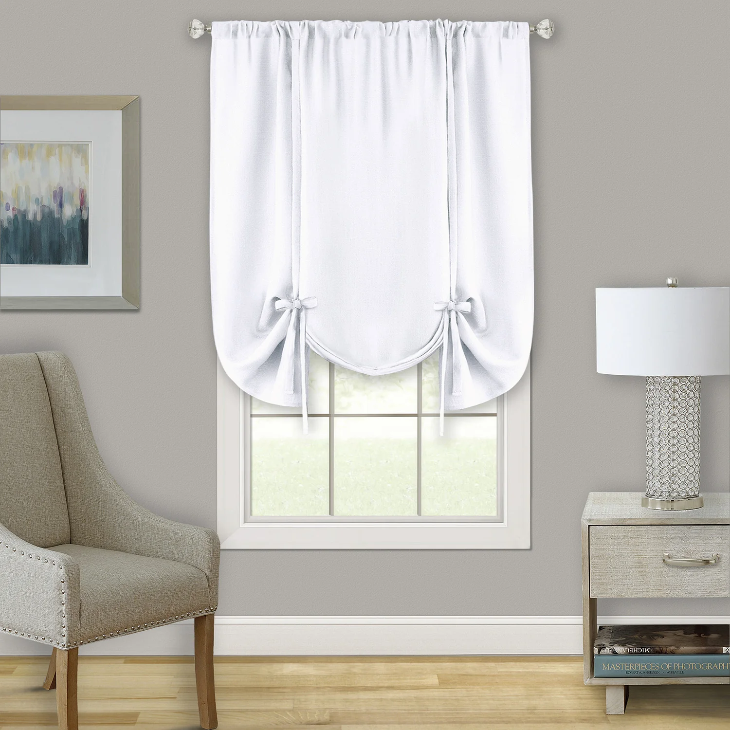 Darcy Decorative Tie Up Window Shade Curtain, 58x63 Inches - Image 7