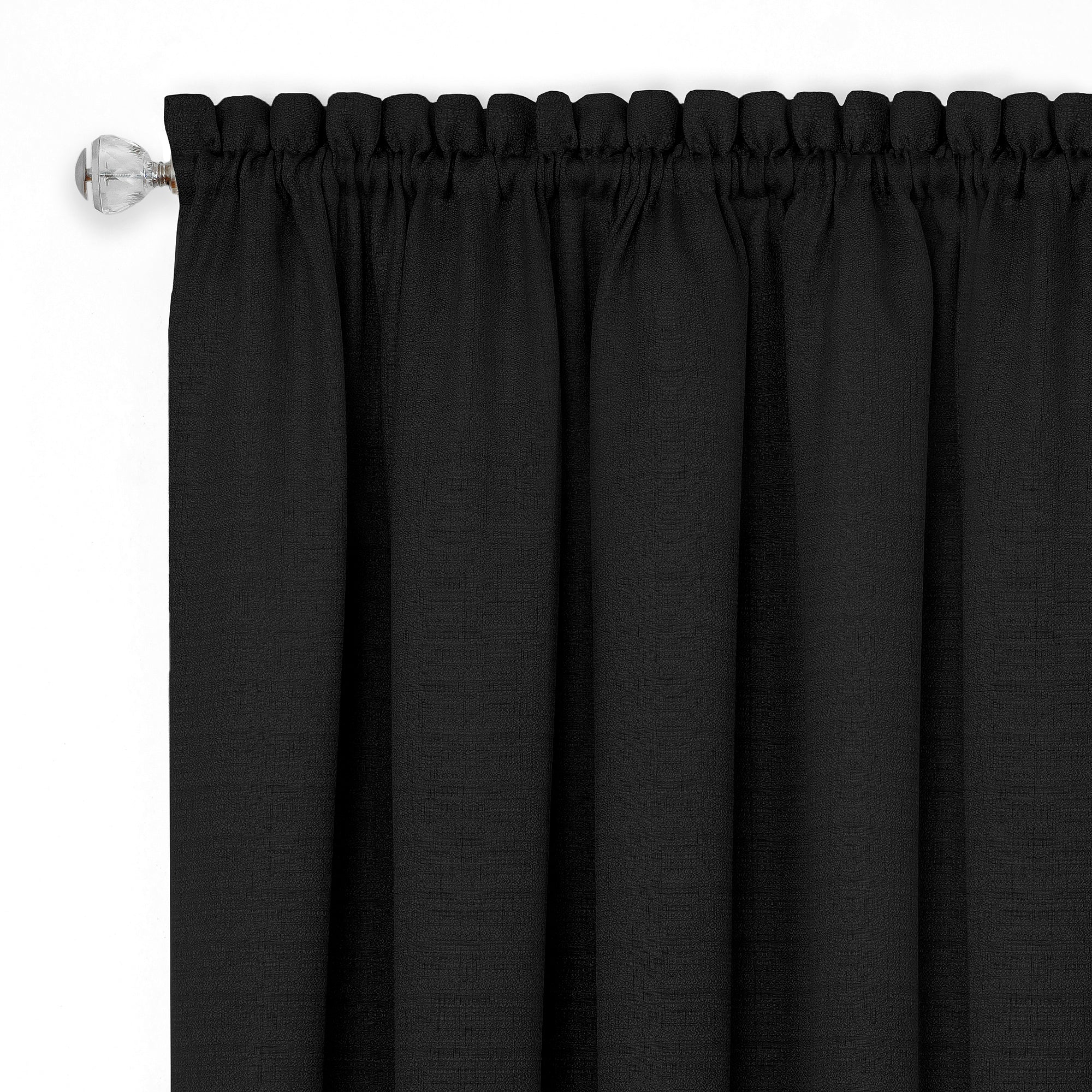 Darcy Window Curtain Tier and Valance Set 58x36/58x14 - Black/White - Image 3