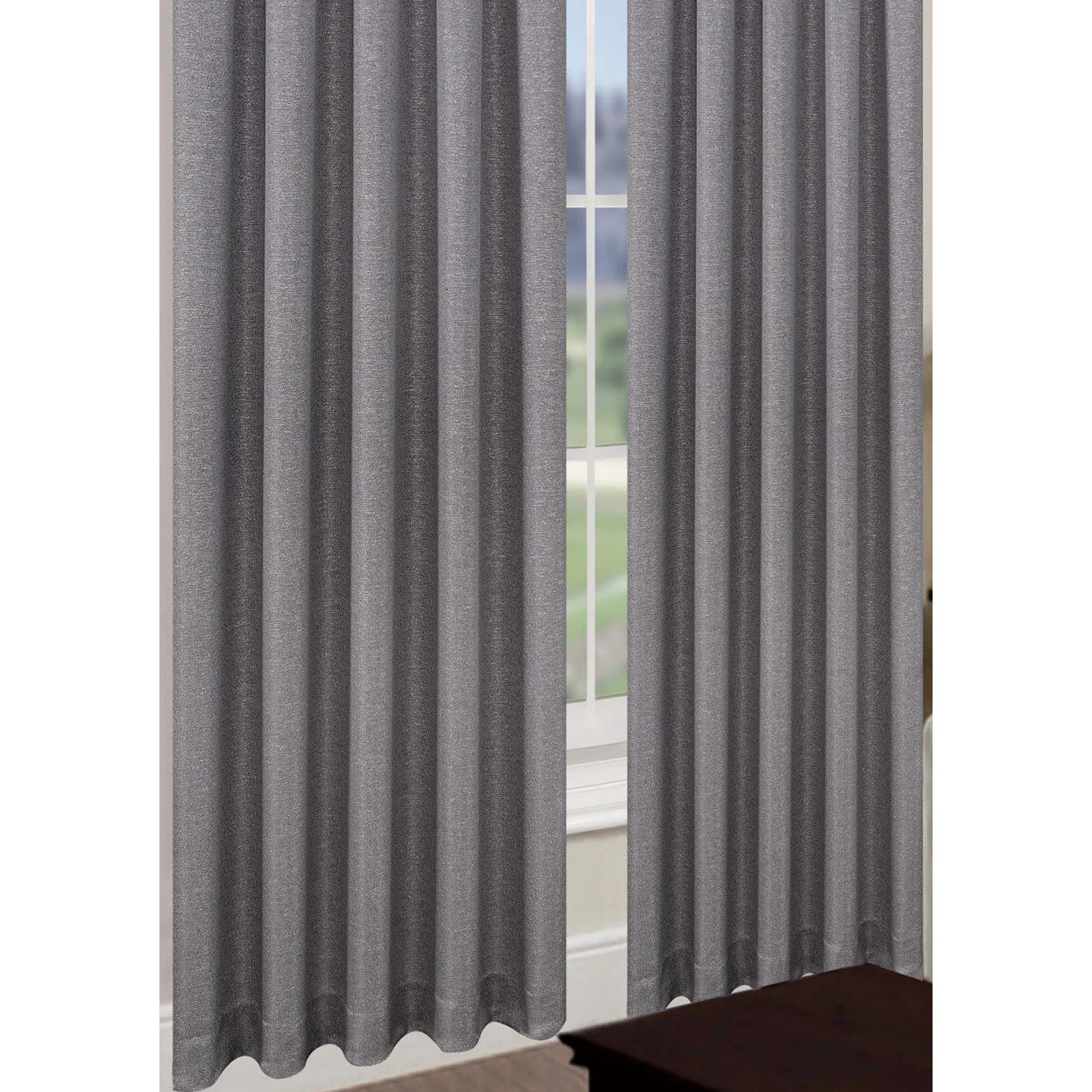 Dawson Solid Textured Jacquard Rod Pocket Window Panel and Valance Treatment, All Sold Separately - Image 7