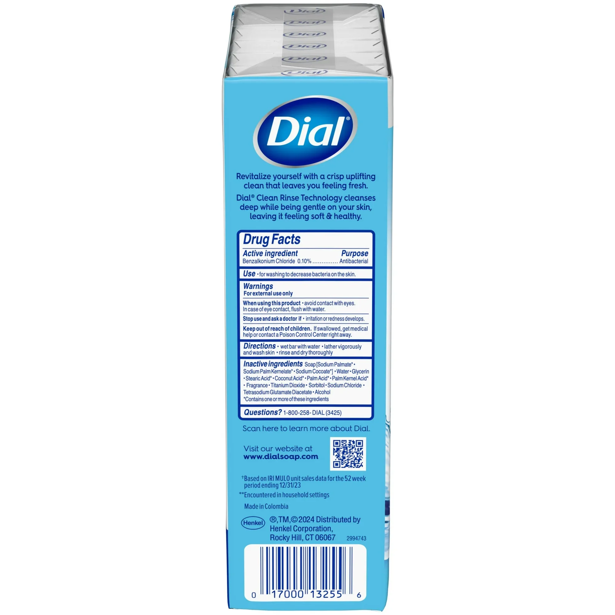 Dial 12 Pack Spring Water All Day Freshness Antibacterial Bar Soap, 4 Ounces - Image 4