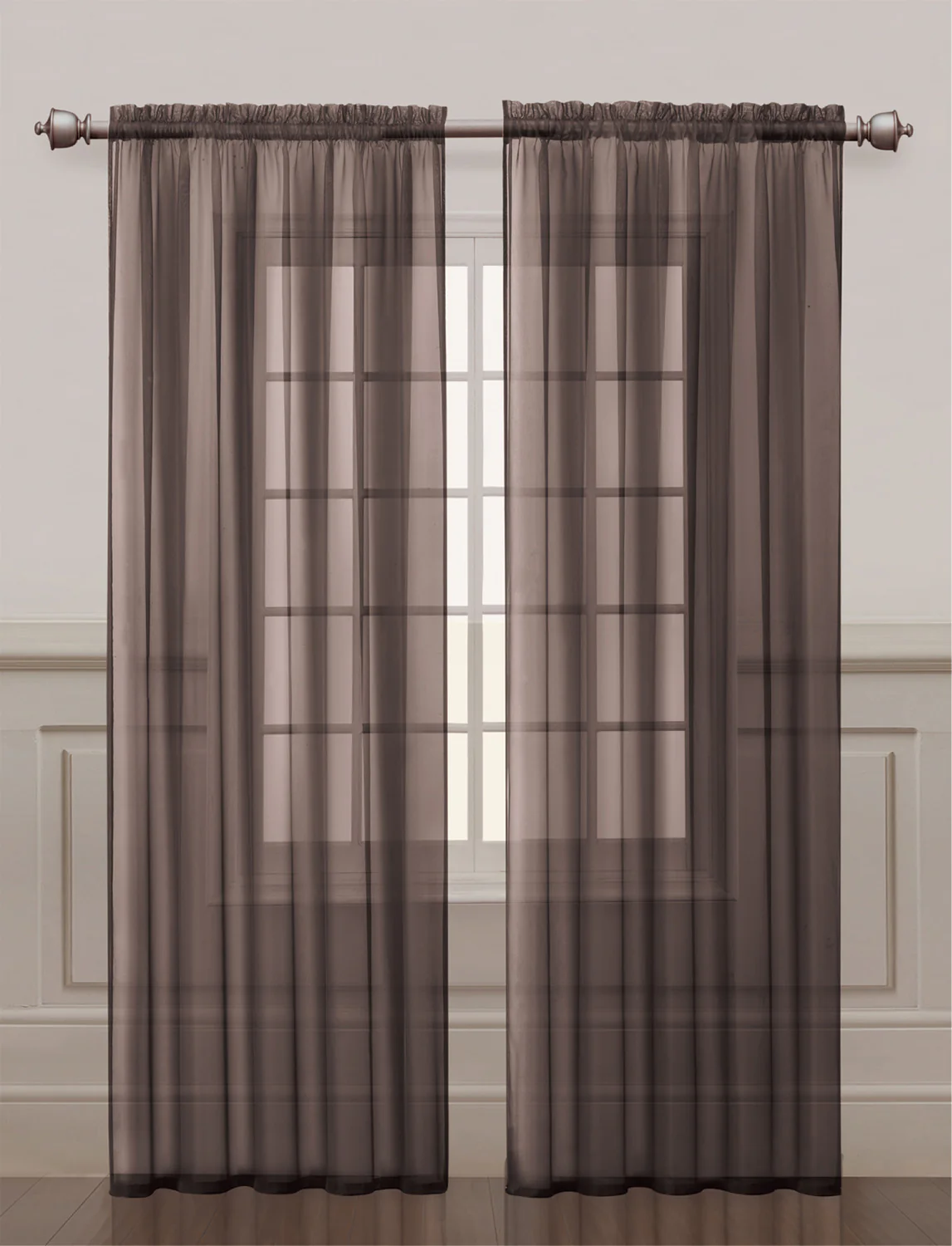 Diamond 2-Pack Sheer Rod Pocket Window Panel, 54x84 Inches - Image 16