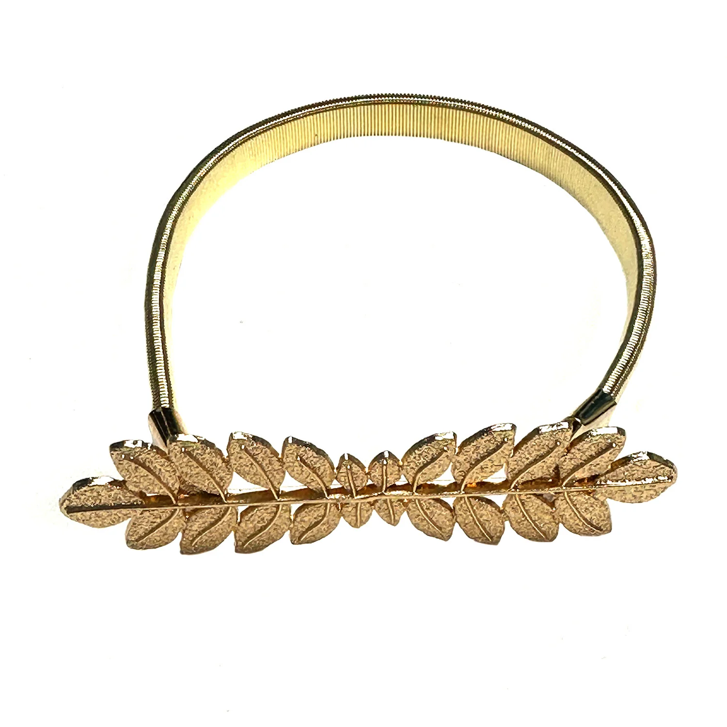 Double Palm Leaf Decorative One Piece Window Curtain Tieback, Gold - Image 2